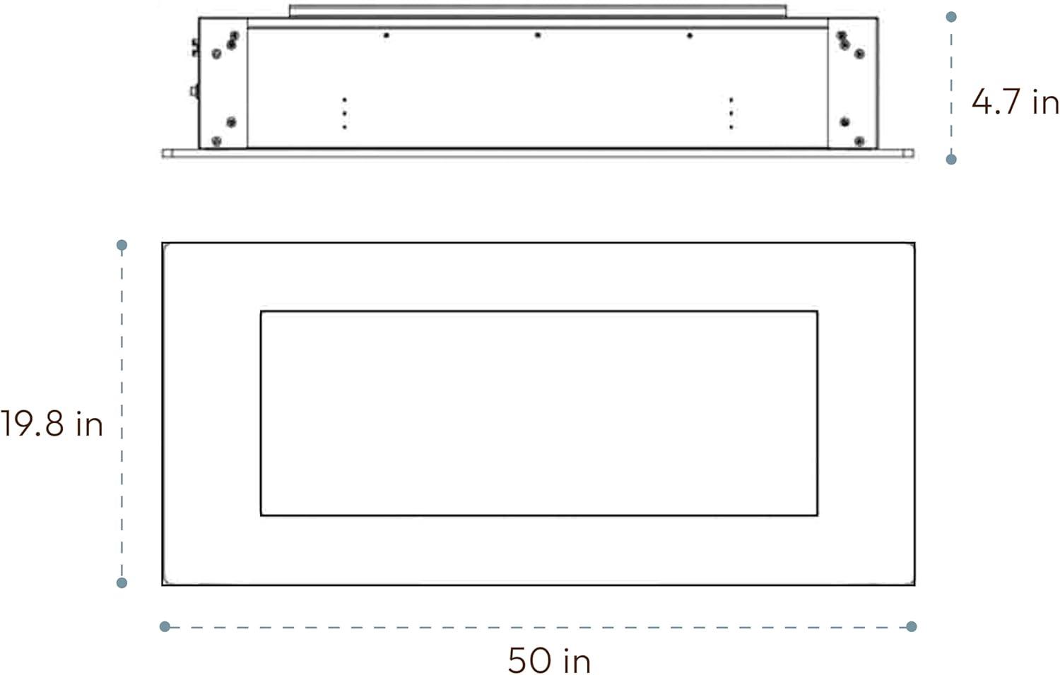 Cambridge Cambridge Wall Mount Electric Fireplace Heater with Remote Control for Indoor Use in Living Room, Bedroom, Home Office