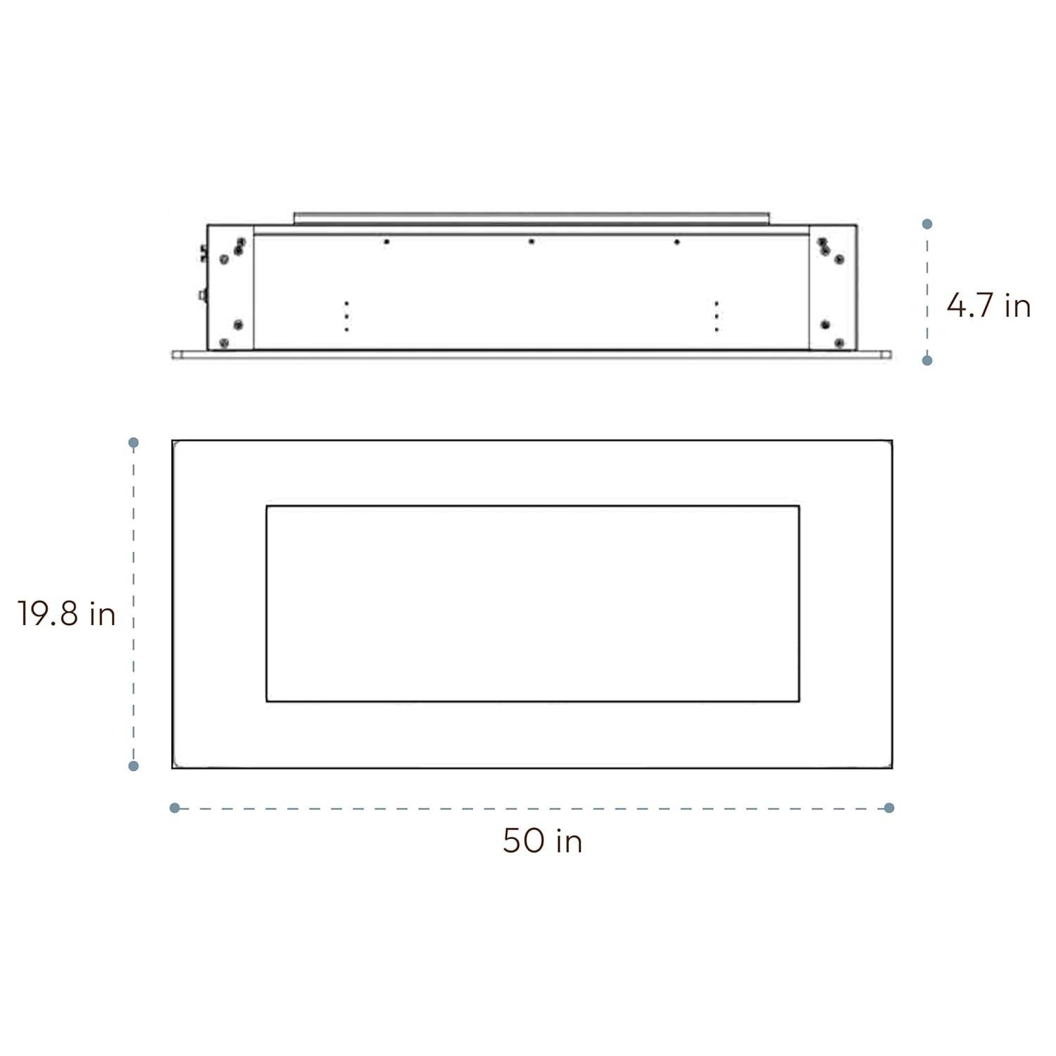Cambridge Cambridge Wall Mount Electric Fireplace Heater with Remote Control for Indoor Use in Living Room, Bedroom, Home Office