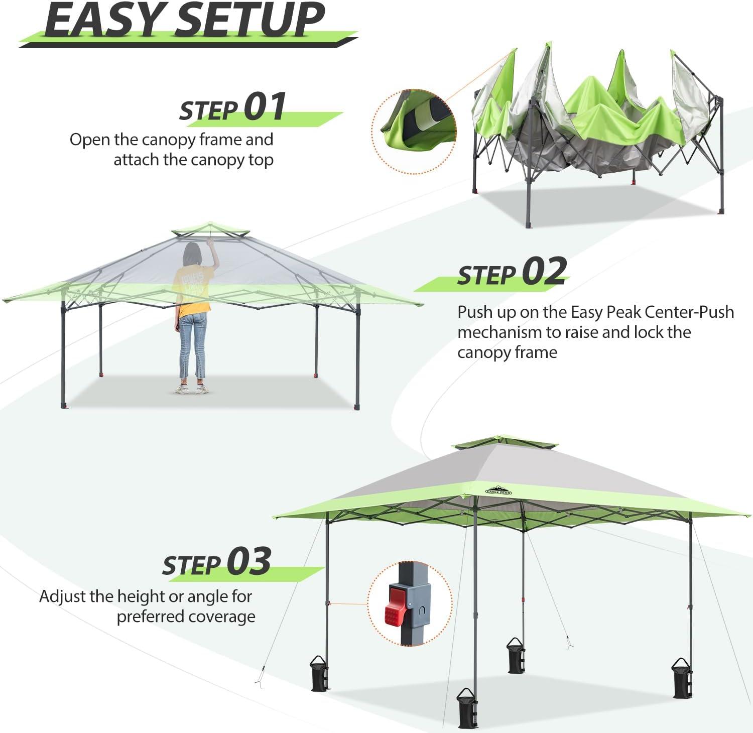 Gray Steel 13x13 Pop-Up Canopy Tent with UV Protection