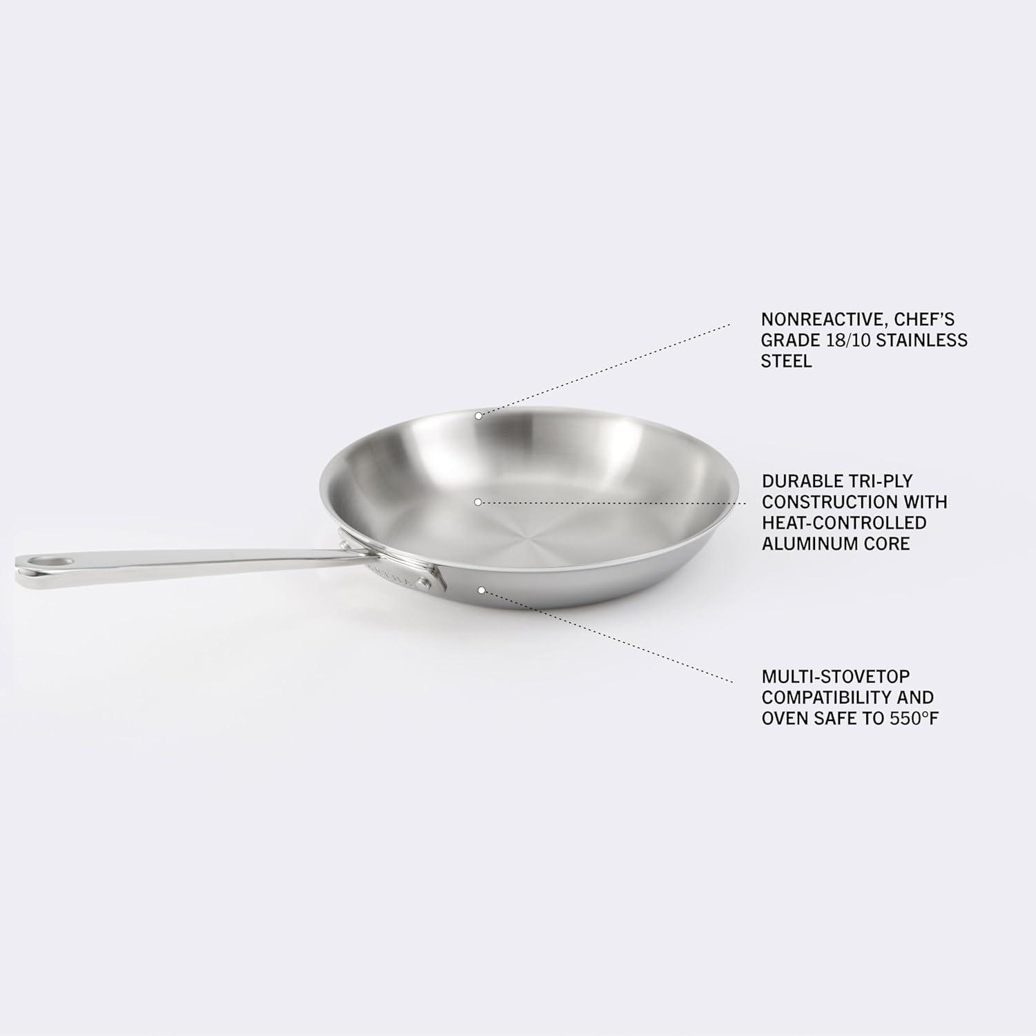 Martha Stewart Martha 10" Triply Stainless Steel Saute Fry Pan