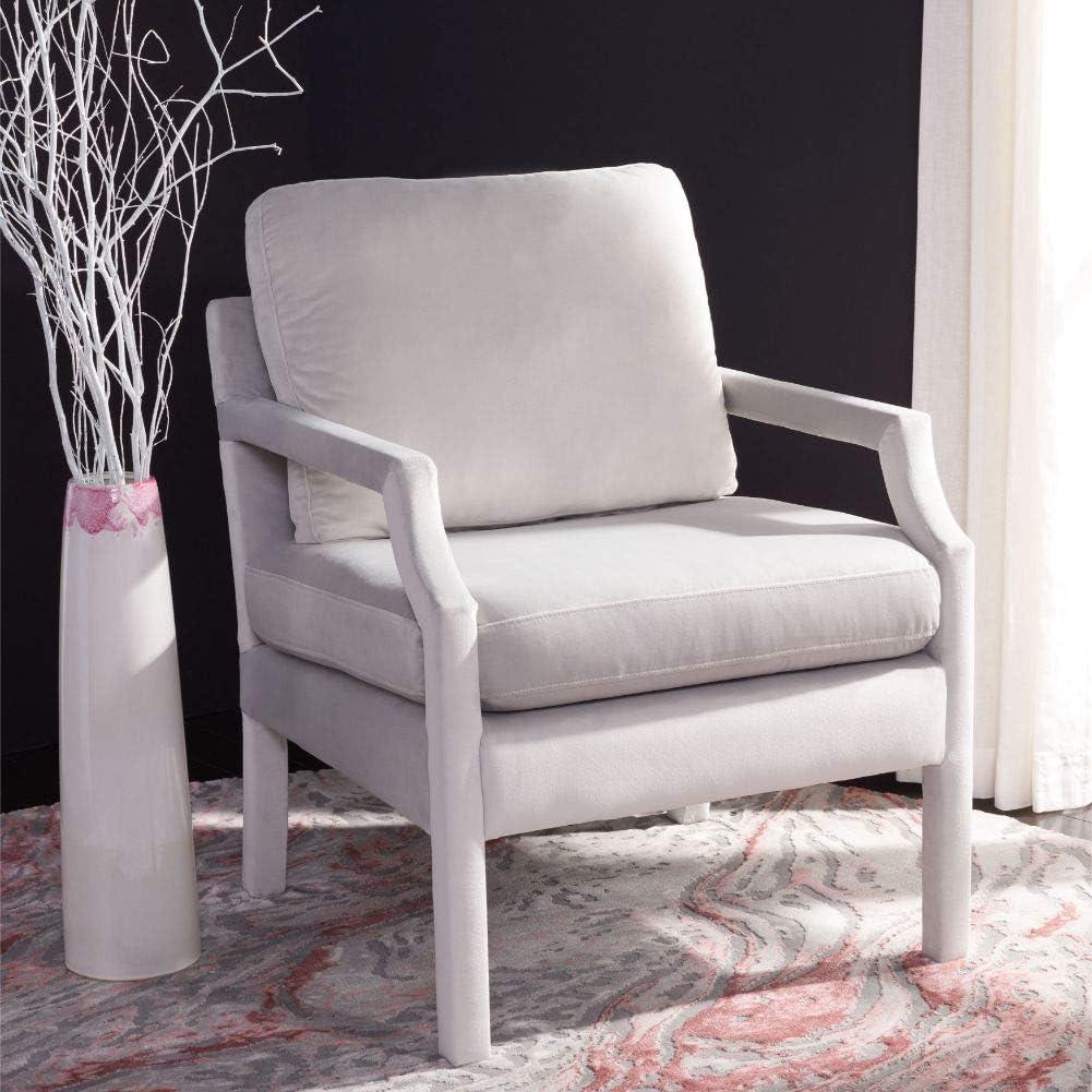 Genoa Upholstered Arm Chair - ACH4510 - Light Grey - Safavieh
