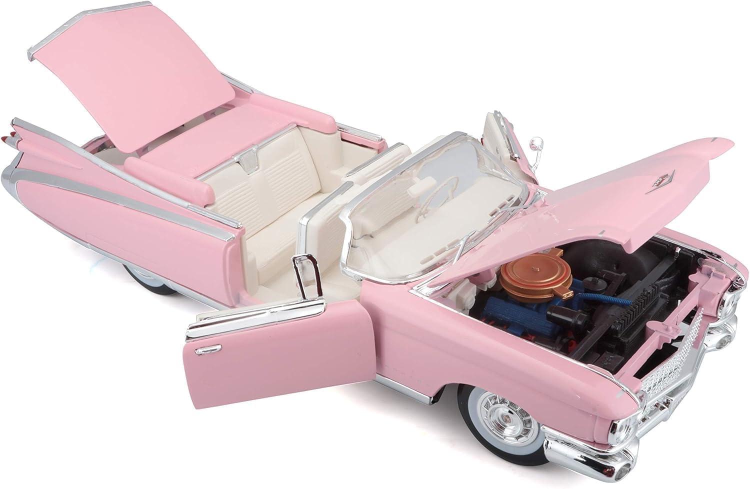 1959 Cadillac Eldorado Biarritz Convertible, Pink - Maisto Premiere 36813 - 1/18 Scale Diecast Model Toy Car