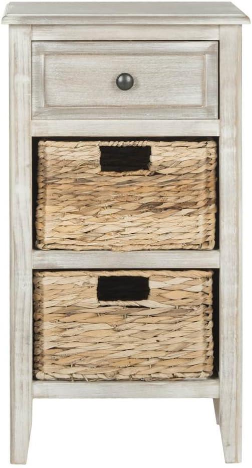 Everly Drawer Side Table - Taupe - Safavieh.