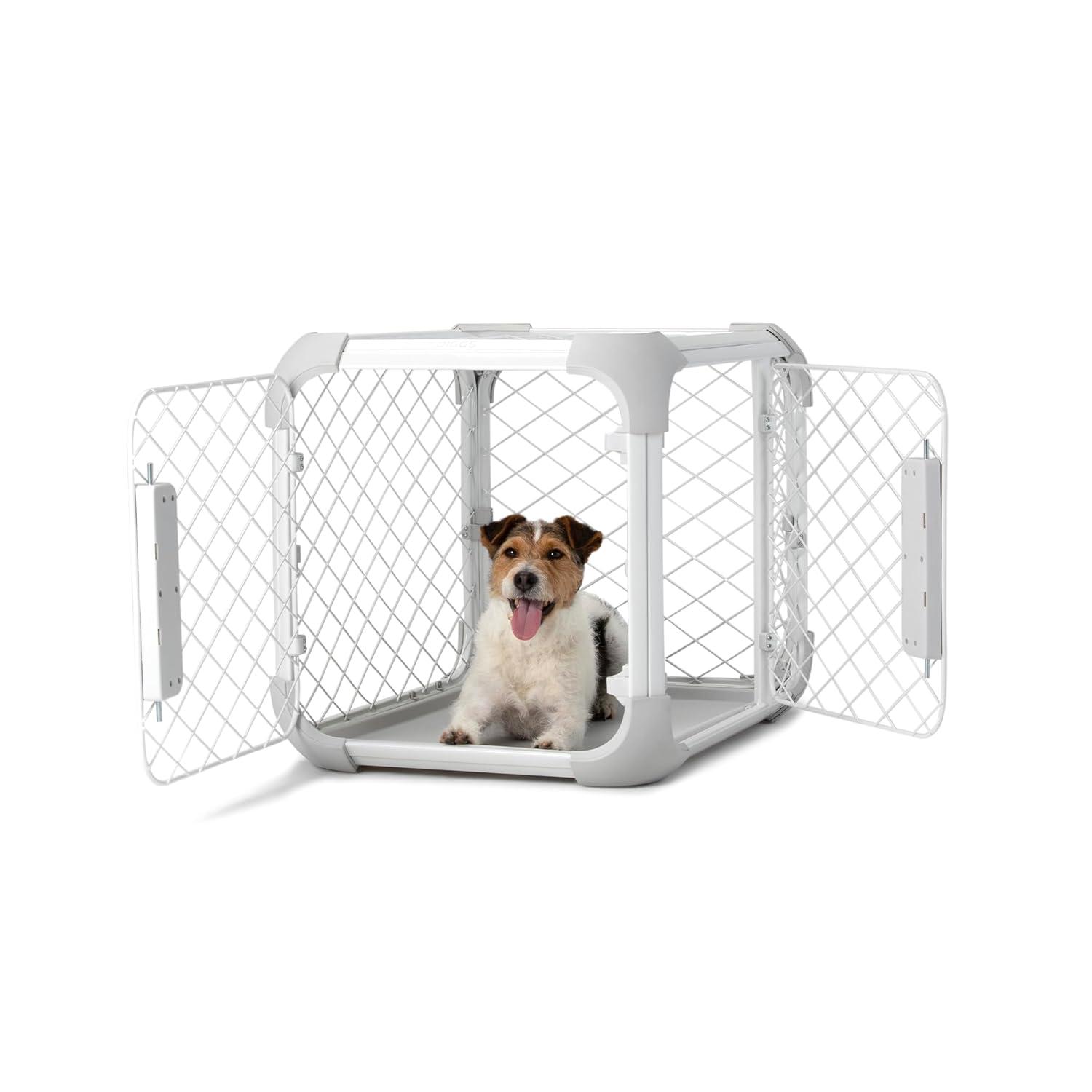 DIGGS 24" Evolv Dog Crate - Safe, Durable Kennel with Removable Ceiling Panel and Modular - Ash