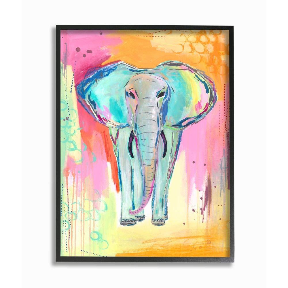 Stupell Industries " Colorful Elephant With Abstract Pastel Background " by Jennifer McCully