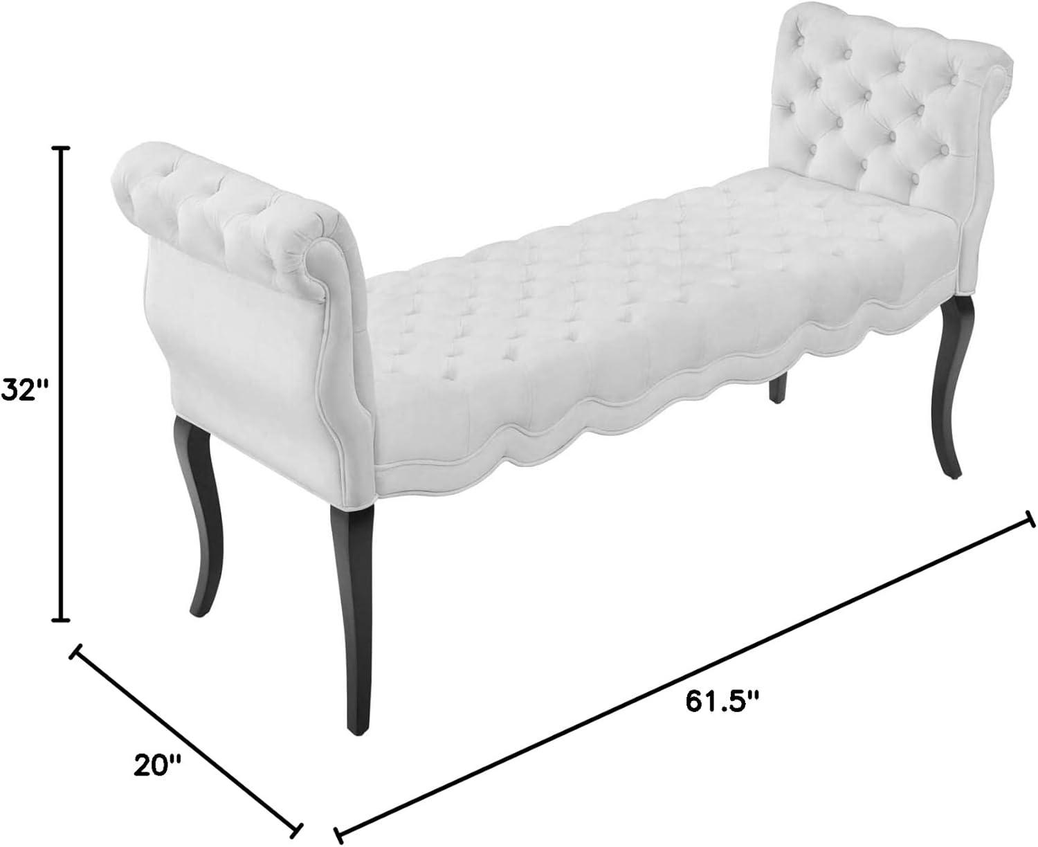 Modway Adelia Chesterfield Style Button Tufted Performance Velvet Bench