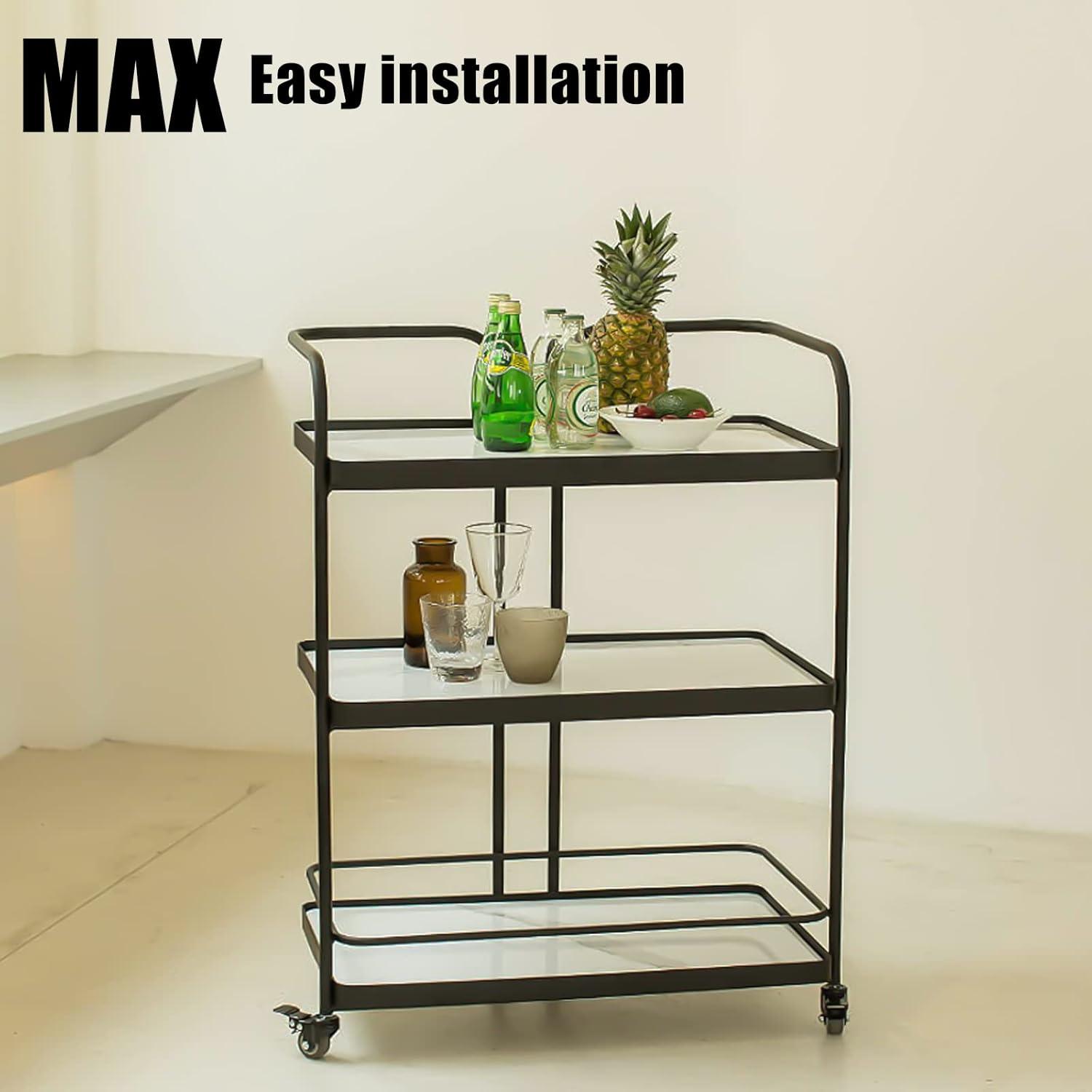 2'' Caster Wheels, Swivel Stem Casters 5/16'' - 18x1'' (Screw Diameter 5/16'', Screw Height 1'') 330Lbs Heavy Duty Threaded Casters No Noise PU Dual Locking Castors with Brake