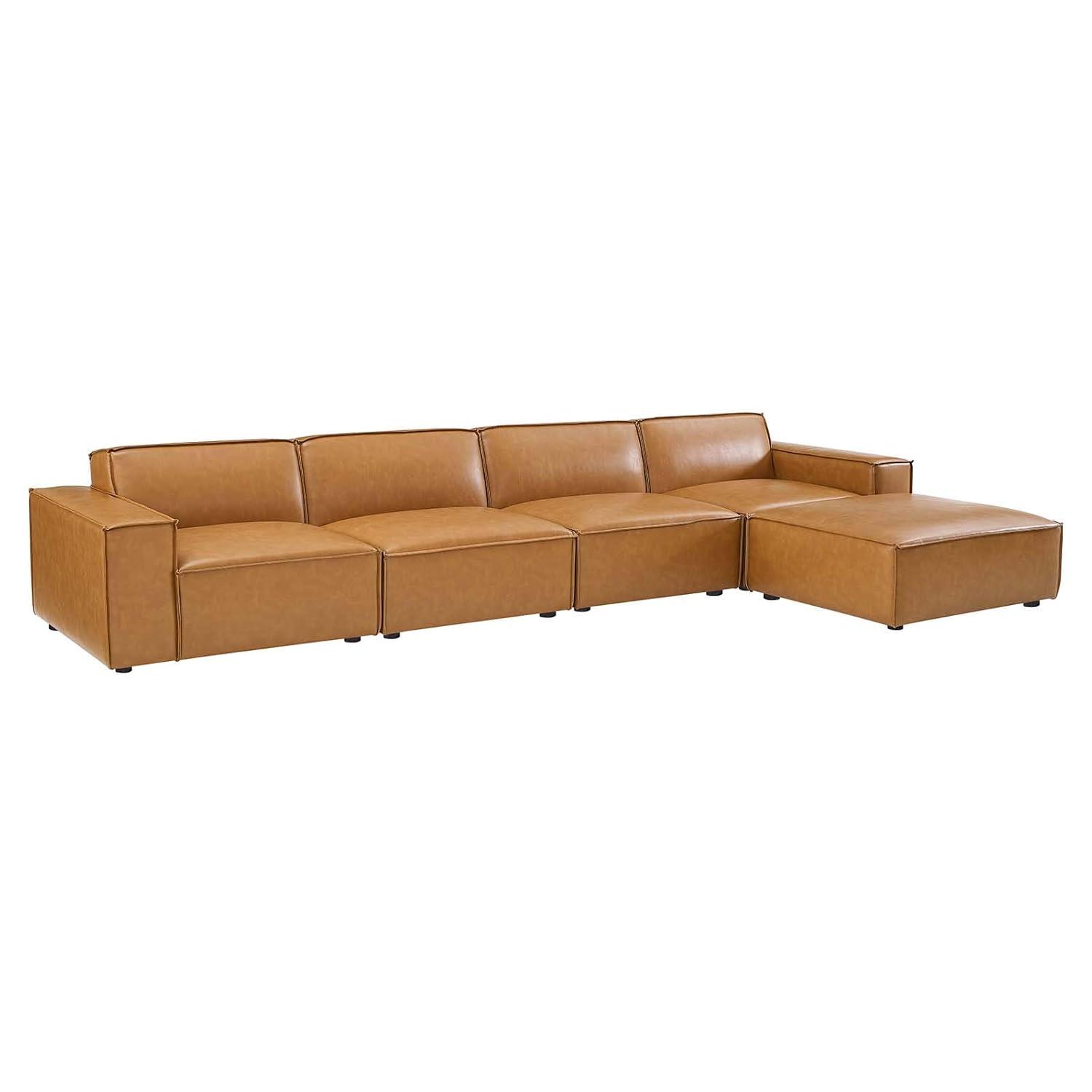 Modway Modway Restore 5-Piece Vegan Leather Sectional Sofa