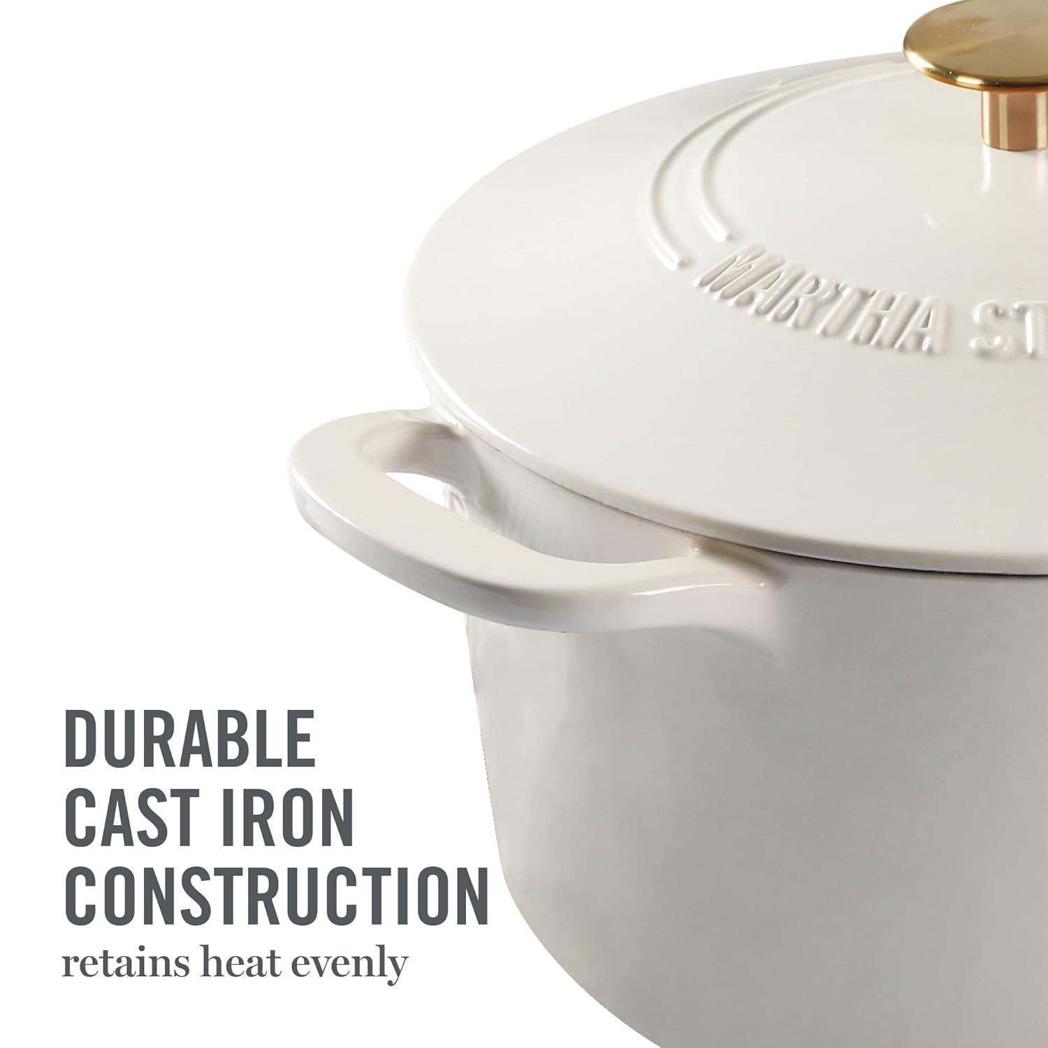 Martha Stewart Martha Stewart Gatwick 7 qt. Cast Iron Round Dutch Oven with Lid