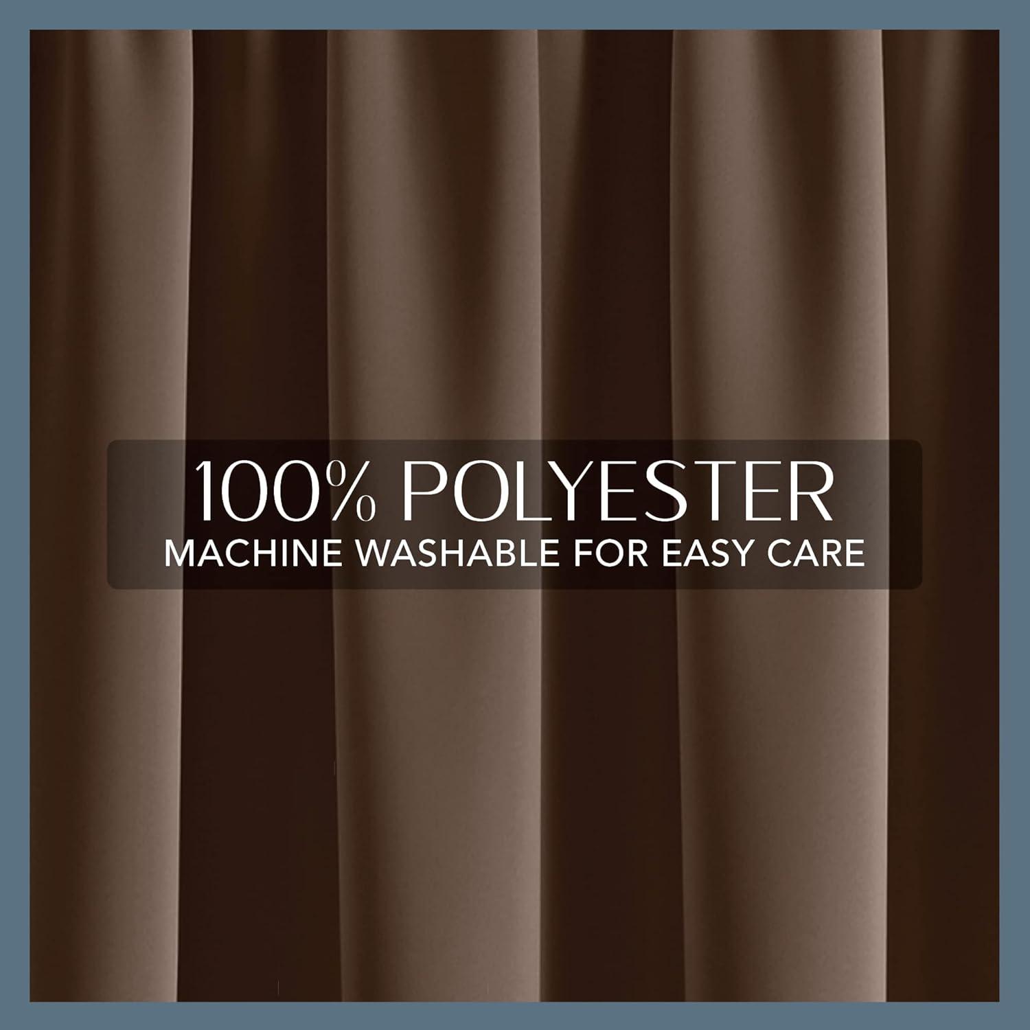 Vanderbilt Extra Wide Blackout Single Window Curtain Panel - 52" x 108" - Chocolate - SunVeil