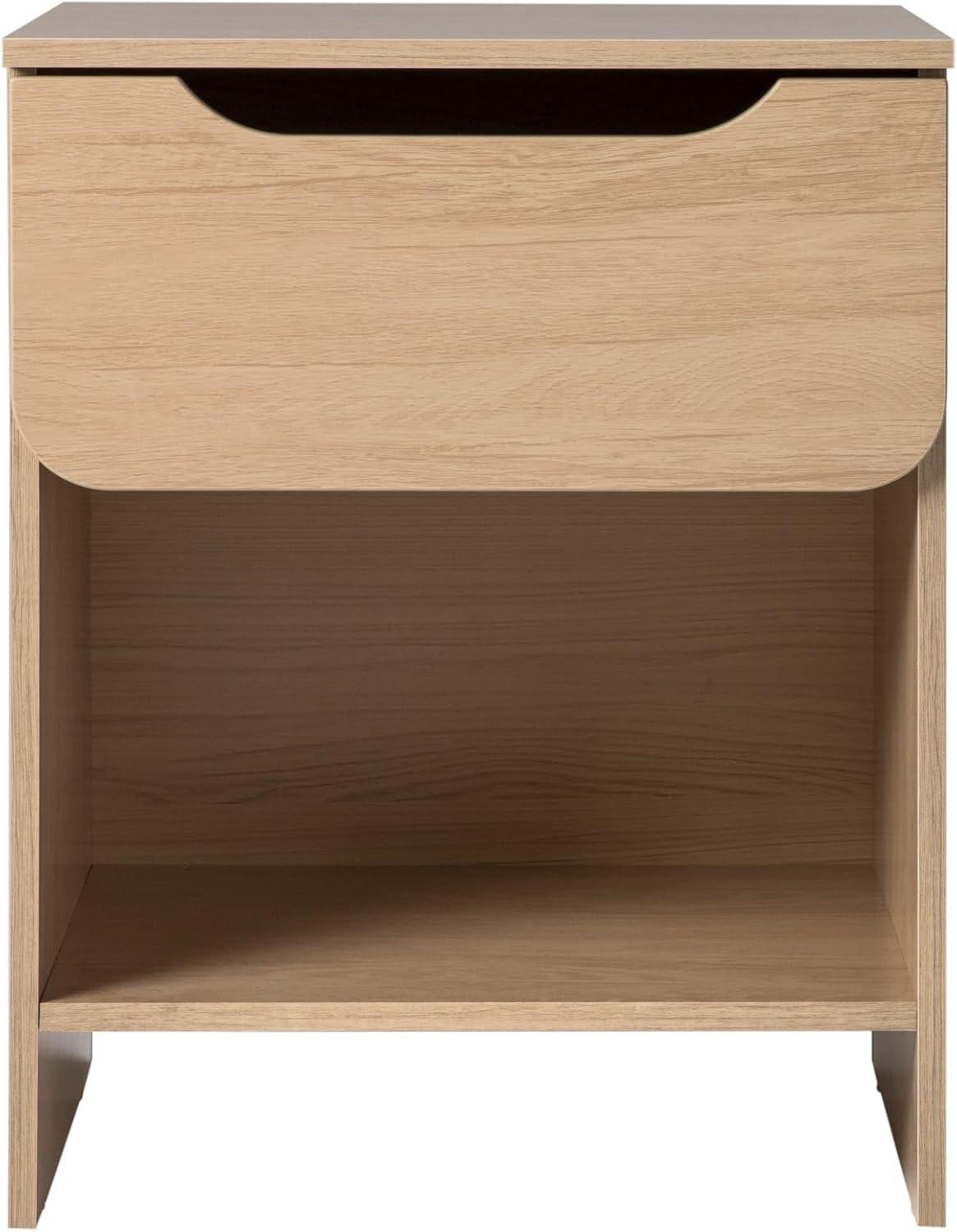 Walker Edison Modern Scandi 1-Drawer Nightstand, Riviera