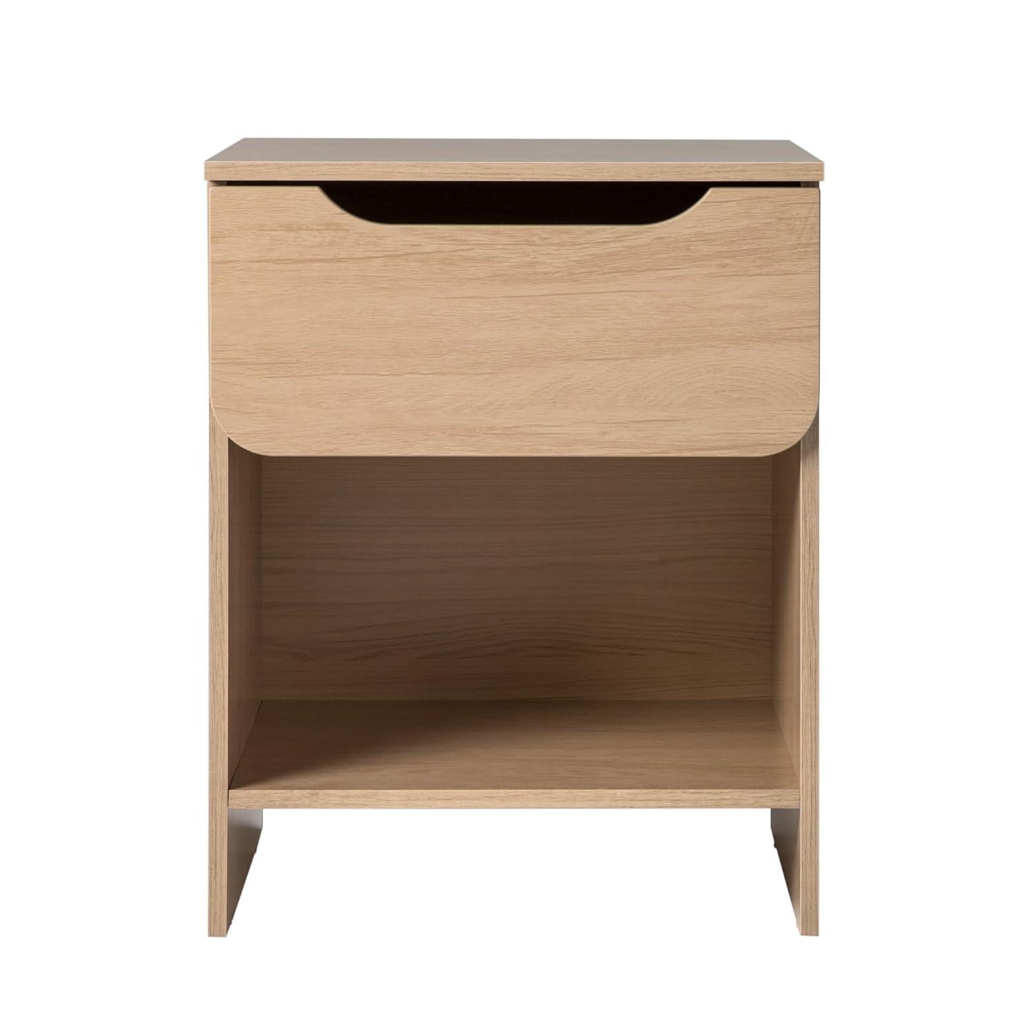 Walker Edison Modern Scandi 1-Drawer Nightstand, Riviera