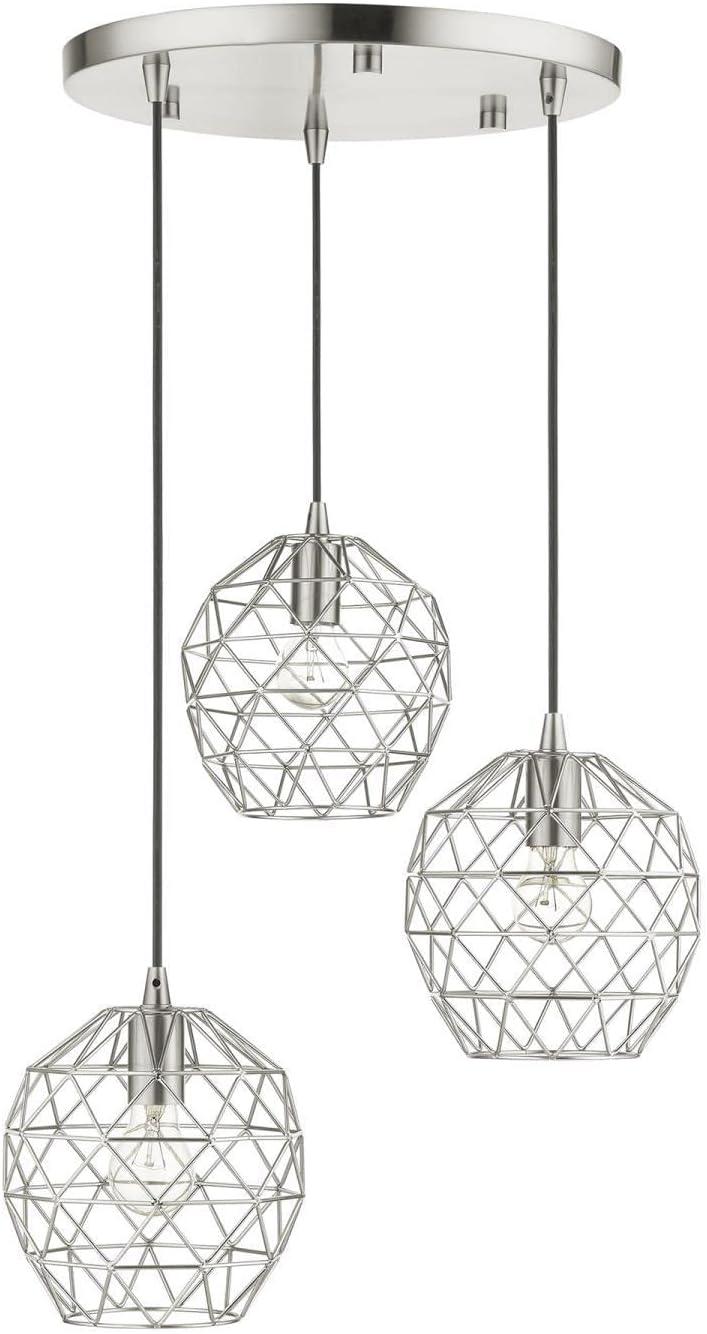 Livex Lighting Geometrix 3 - Light Pendant in  Brushed Nickel