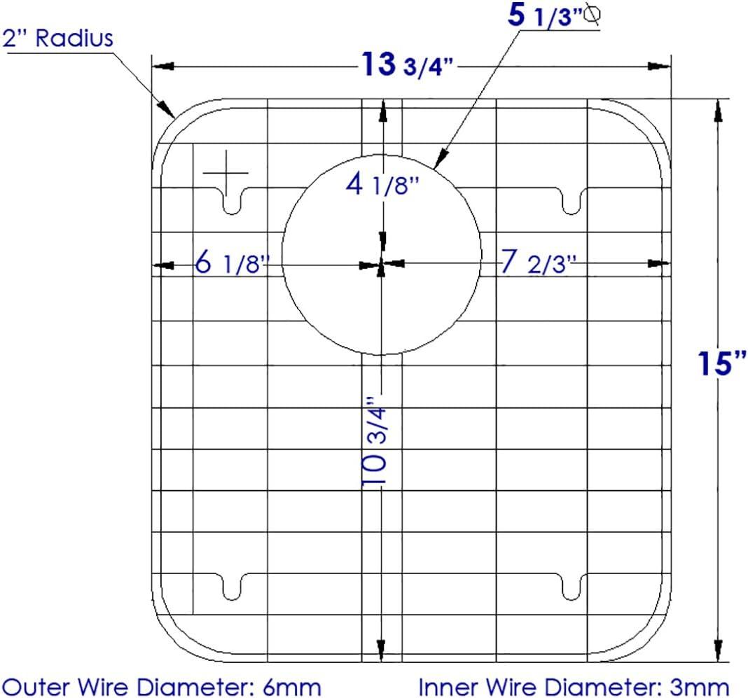 Stainless Steel Kitchen Sink Grid with Plastic Feet