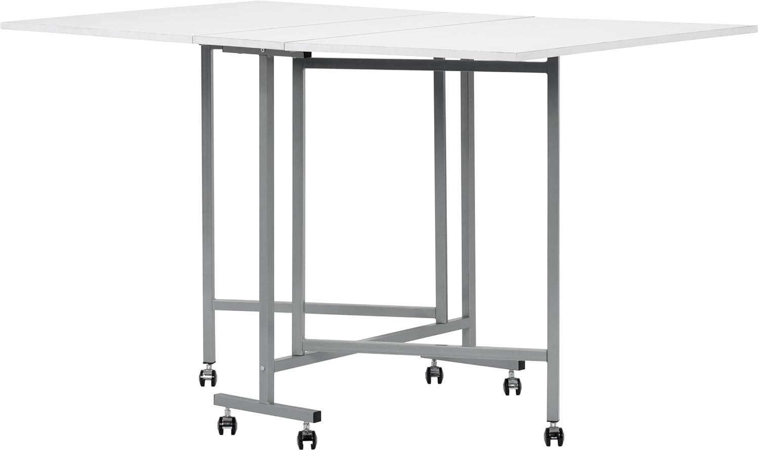 Sew Ready 58.75'' x 36.5'' Foldable Craft Table with Wheels