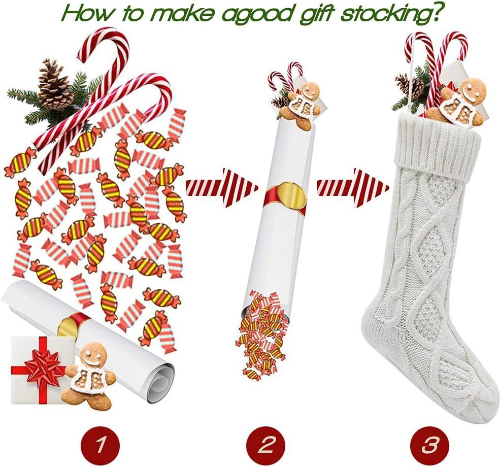 Christmas Stockings 18 Inches Large Size Cable Knitted Stocking Gifts & Decorations for Family Holiday Xmas Party