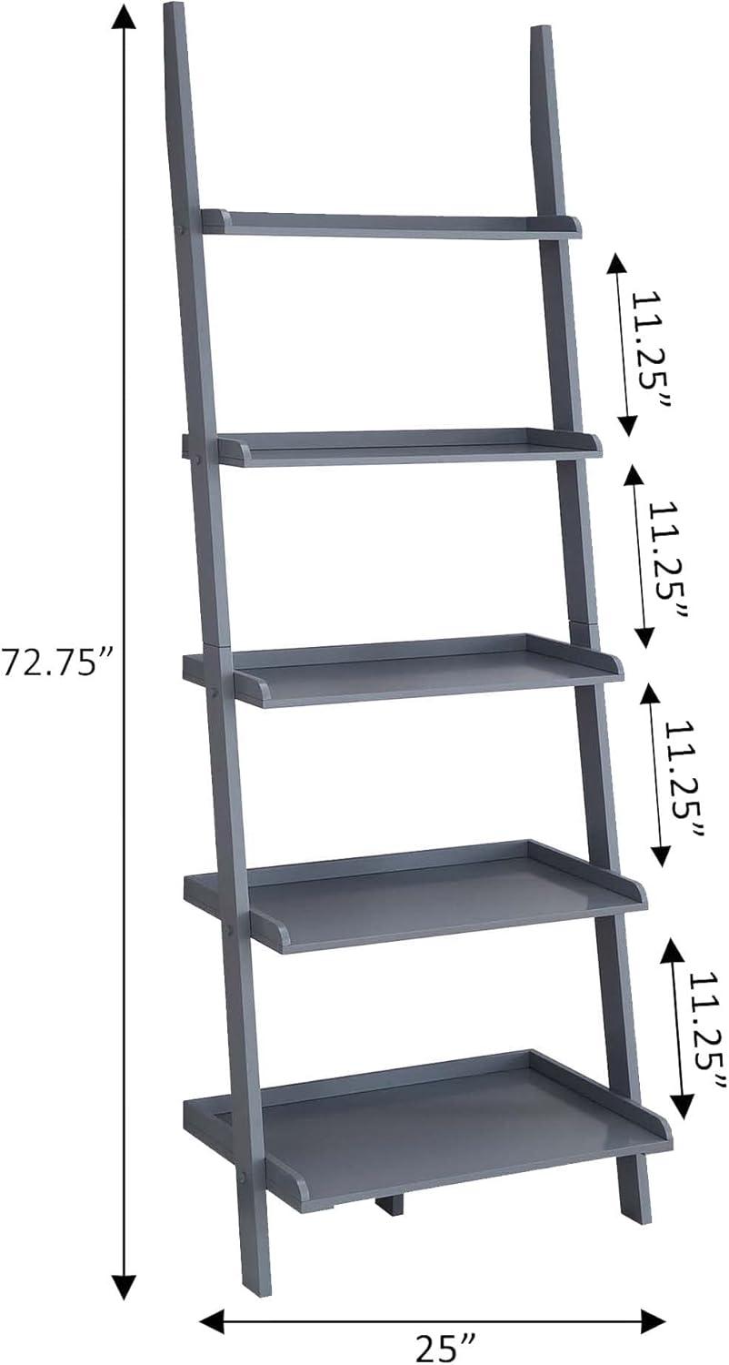 Convenience Concepts American Heritage Bookshelf Ladder, Gray