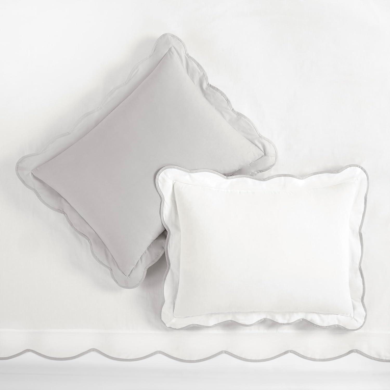 3pc Coastal Chic Scallop Edge Duvet Set - Lush Décor