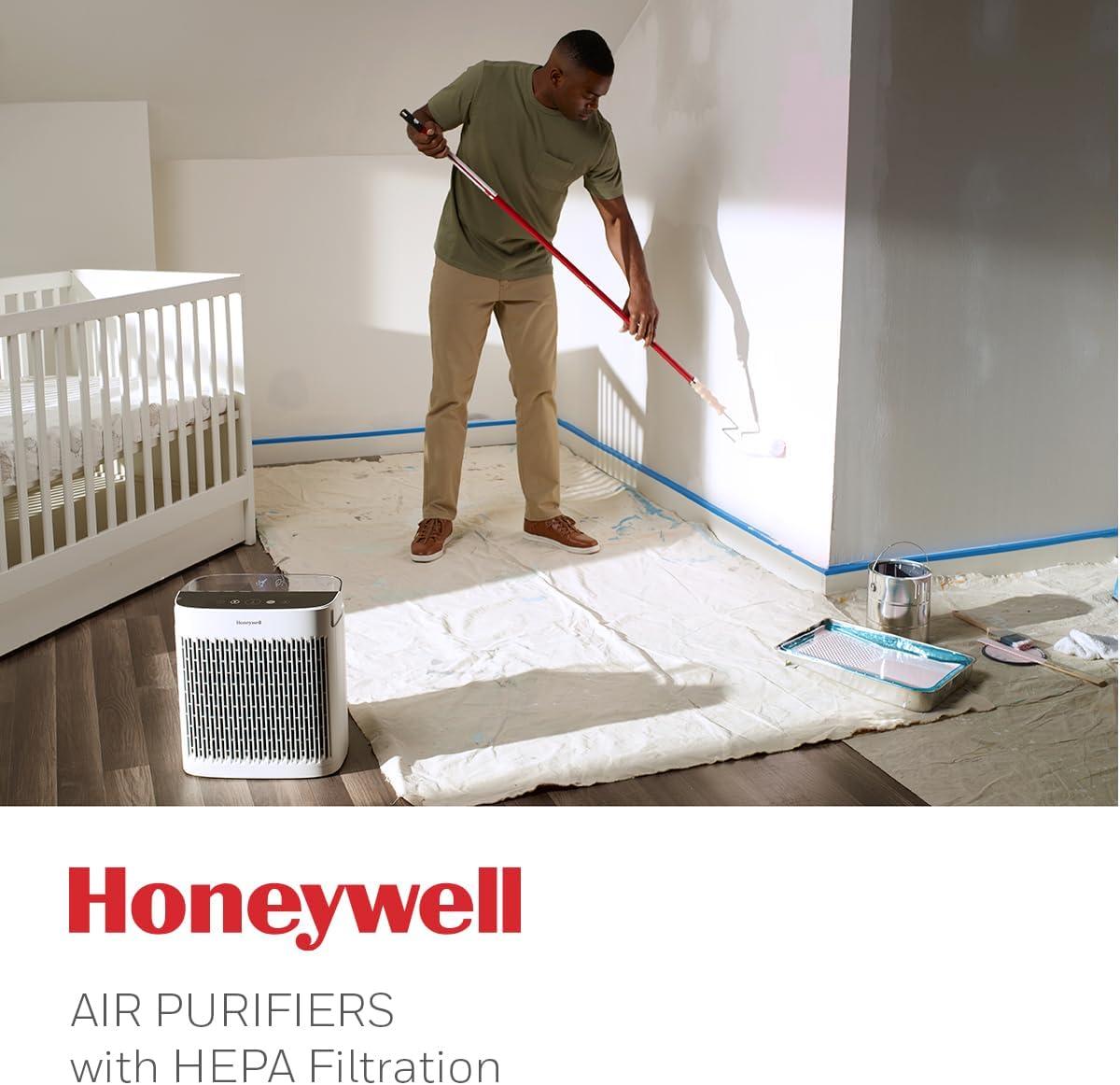 Honeywell Insight 190' Medium-Large Rooms HEPA HPA5100WV1 Air Purifier White: Quiet Fan, Carbon Filter, Energy Star Certified