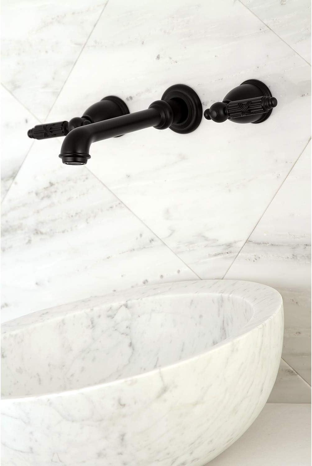 Kingston Brass Kingston Brass Georgian Two-Handle 3-Hole Wall Mount Bathroom Faucet KS7122GL