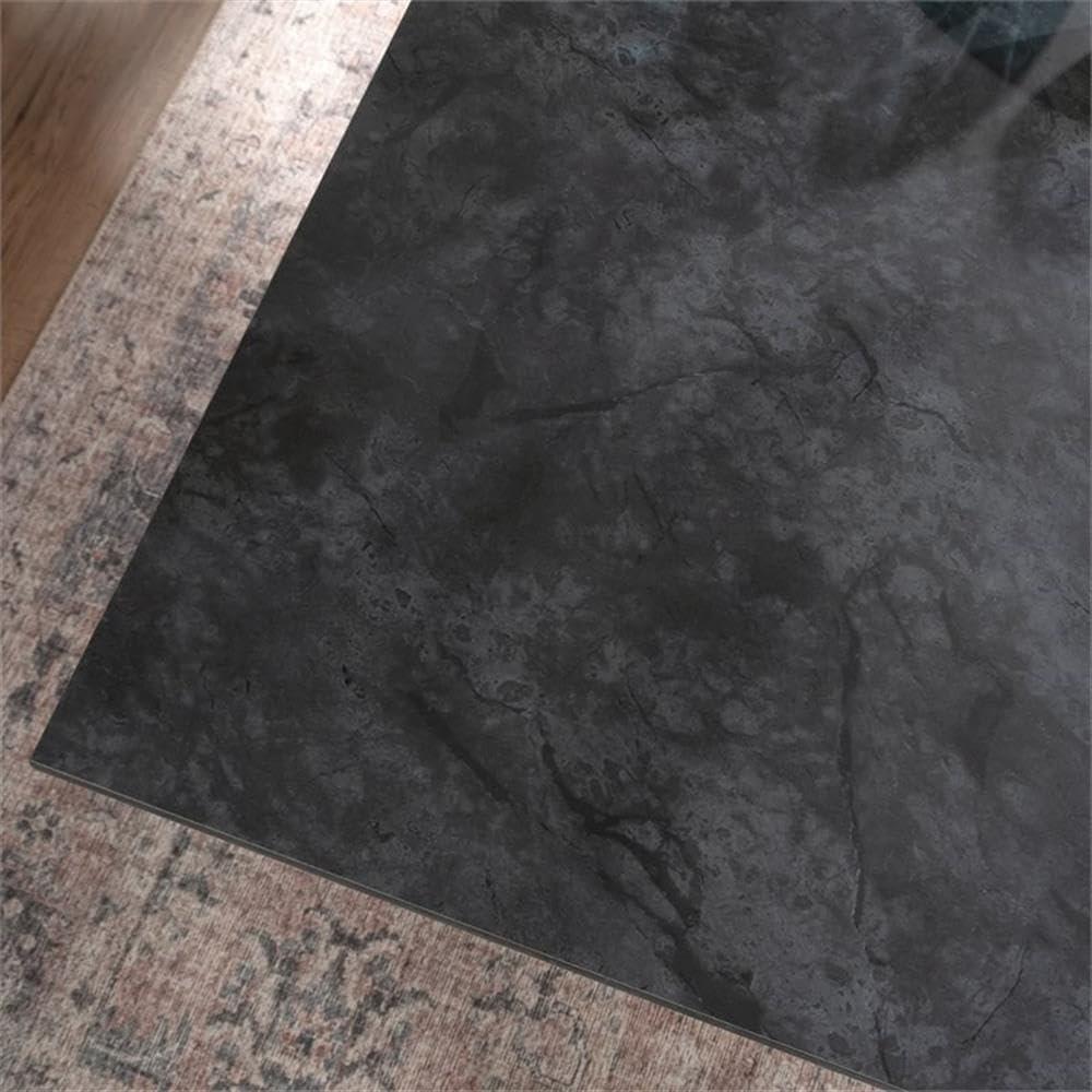 Sauder Palladia 7Drawer Home Office Desk Glacier Oak: Executive Workspace, Keyboard Shelf, Metal Runners, Cable Management Grommets: Laminated MDF