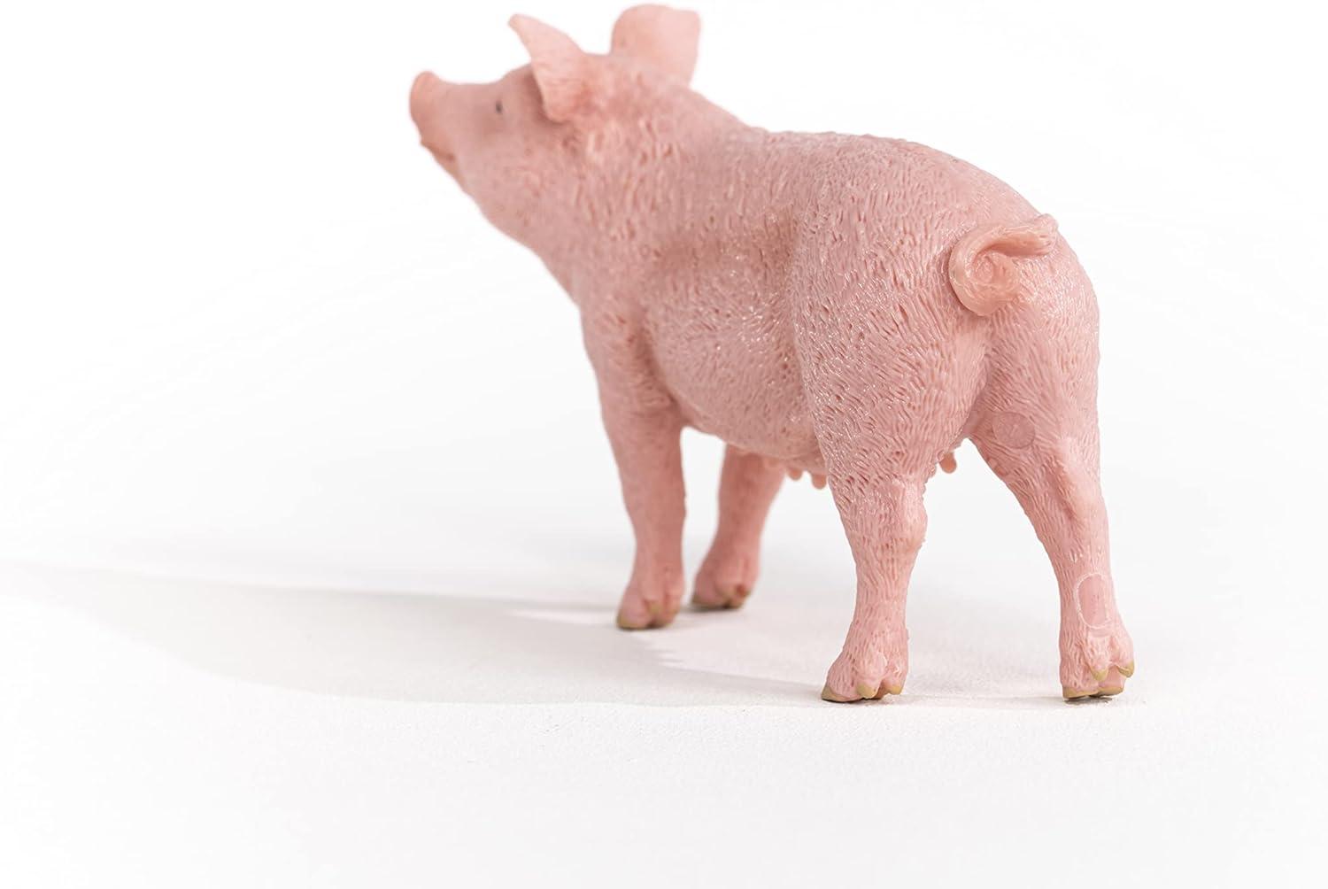 Realistic Pink Farm Animal Pig Toy Figurine
