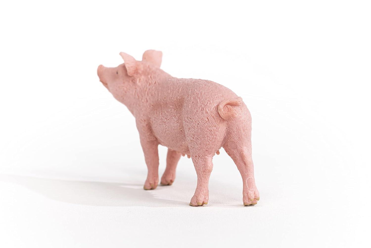 Realistic Pink Farm Animal Pig Toy Figurine