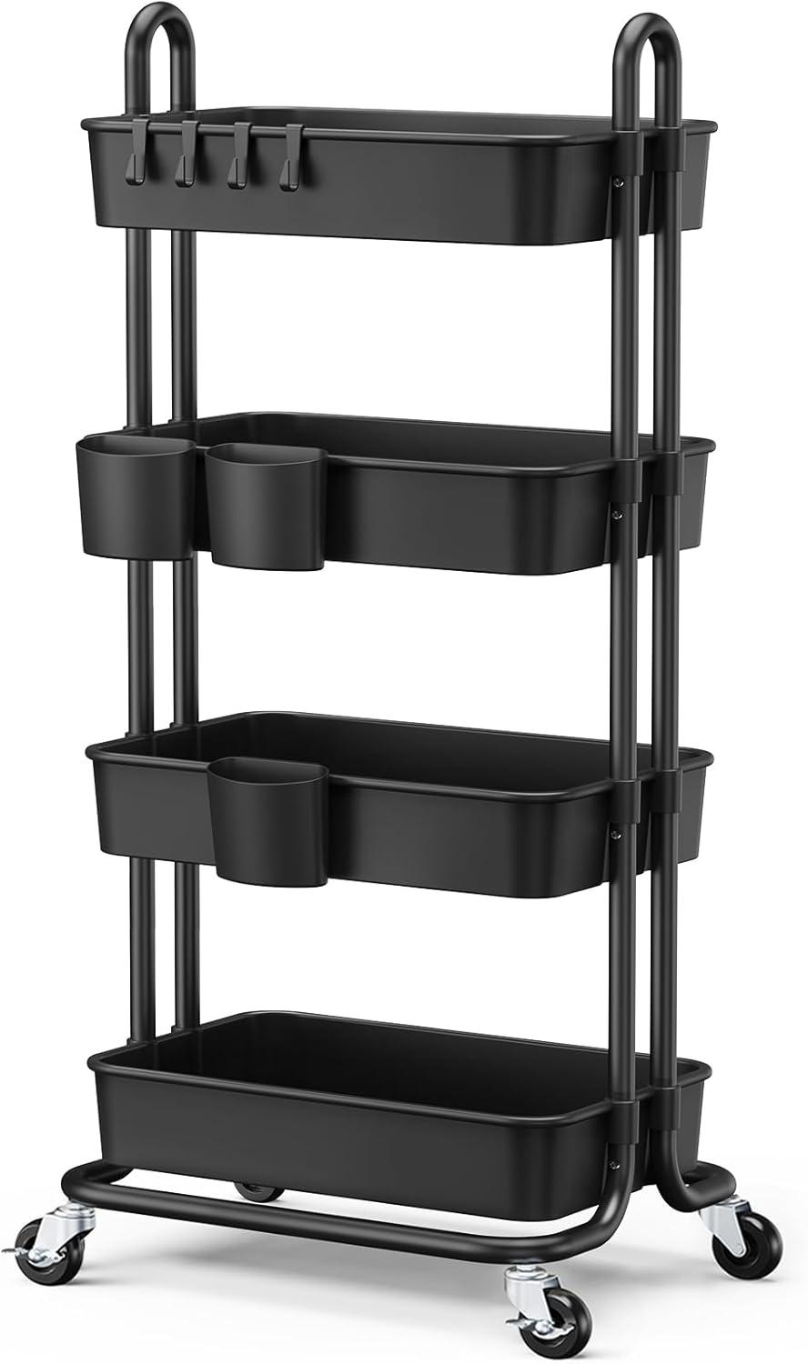 Organize It All 4 Tier Rolling Multifunctional Storage Cart