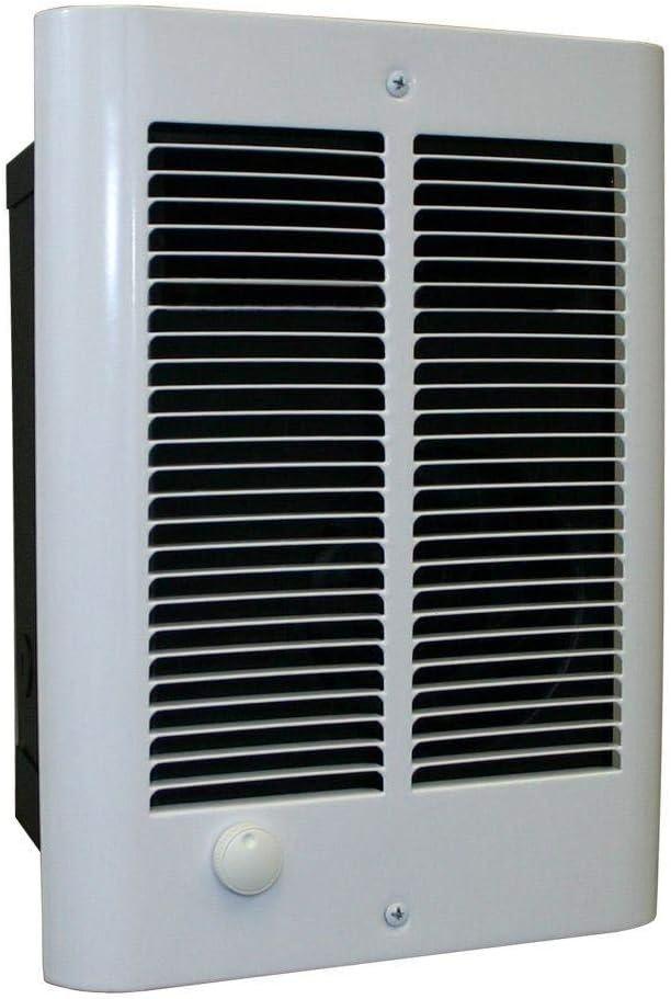 White 1500-Watt Electric Wall Heater with Thermostat and Automatic Shut-off
