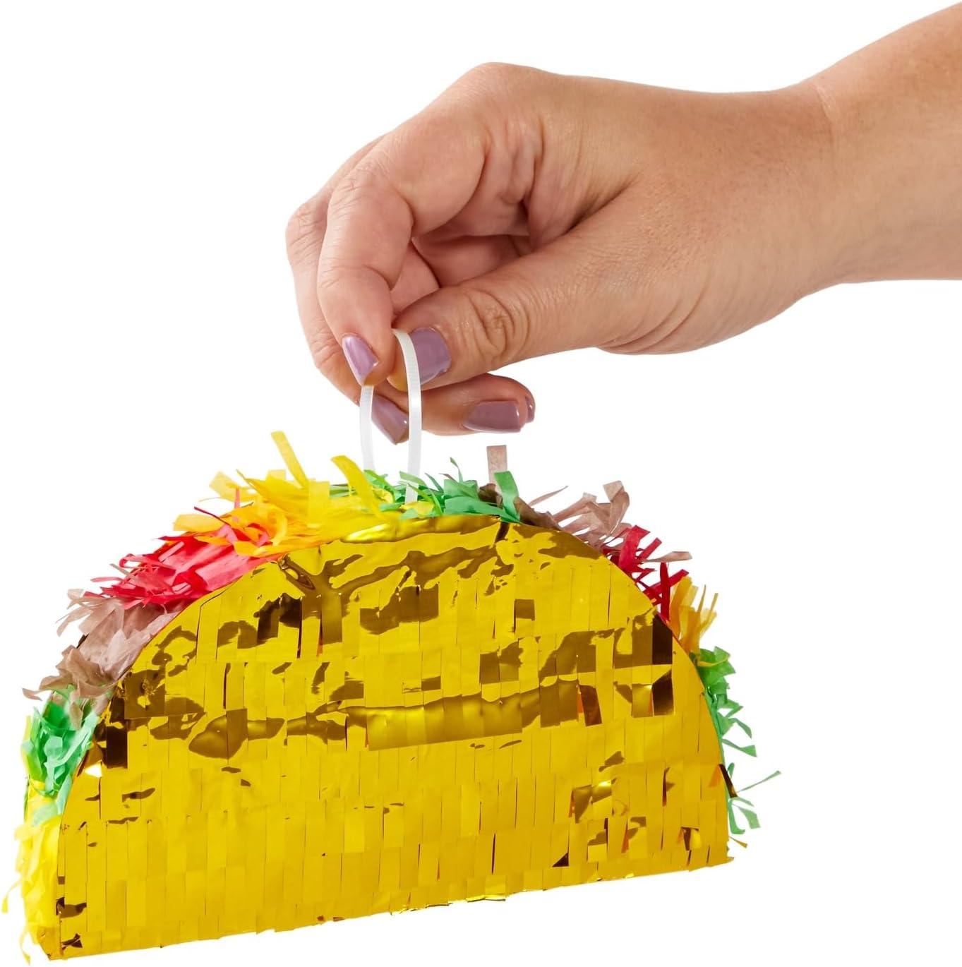 Blue Panda 3-Pack Mini Taco Tuesday Party Decorations Piñatas, Mexican Party Decorations, 6 x 2 x 3.5 In