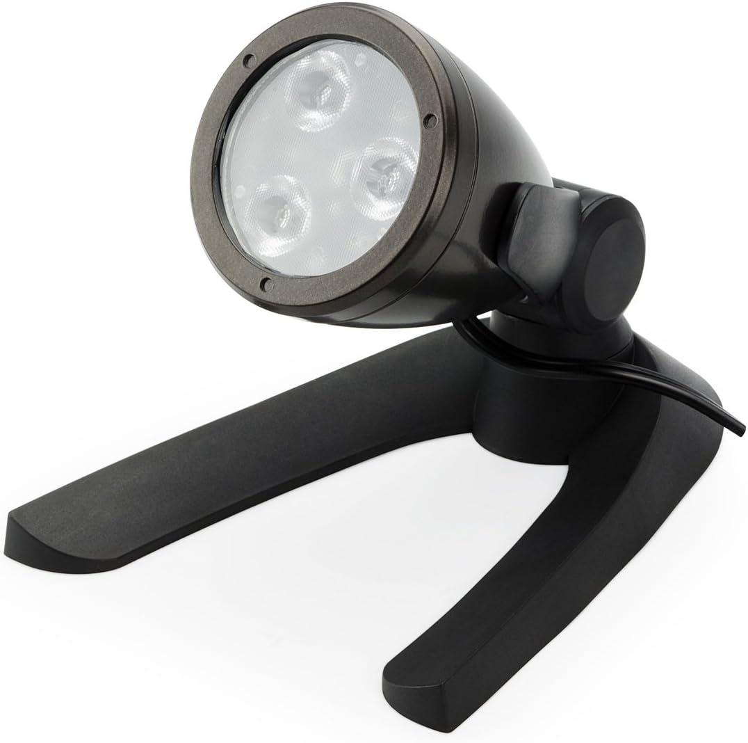 Elegant 3-Watt LED Garden Spotlight with Architectural Bronze Finish