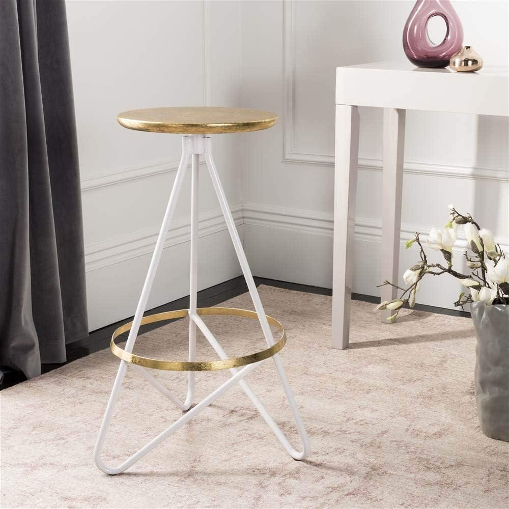 Galexia Bar Stool - BST3200 - Gold/White - Safavieh