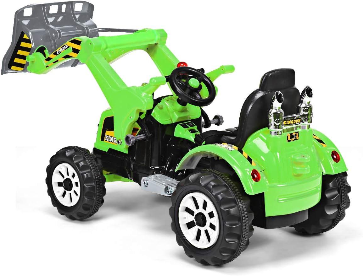 Costway Kids Ride On Excavator Truck 12V Battery Powered Front Loader Digger