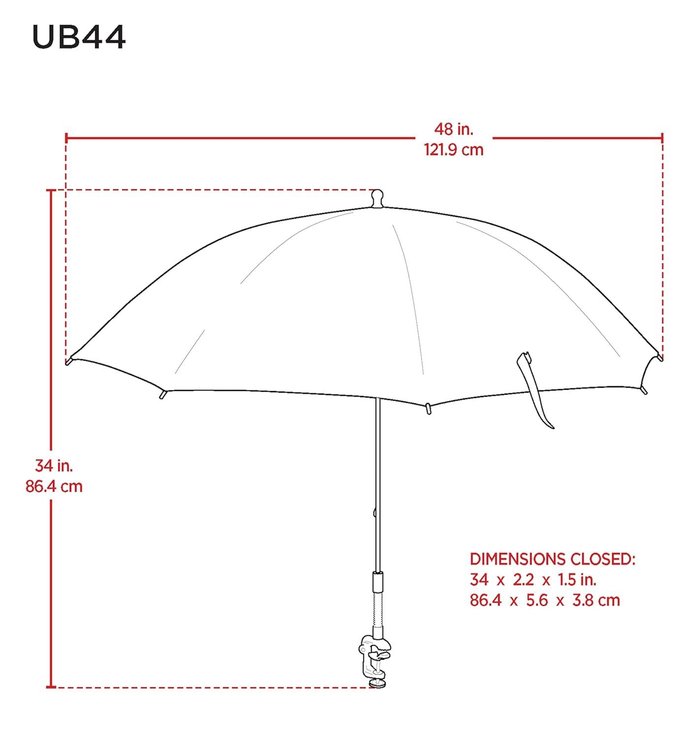 Rio Clamp-On Umbrella, Green