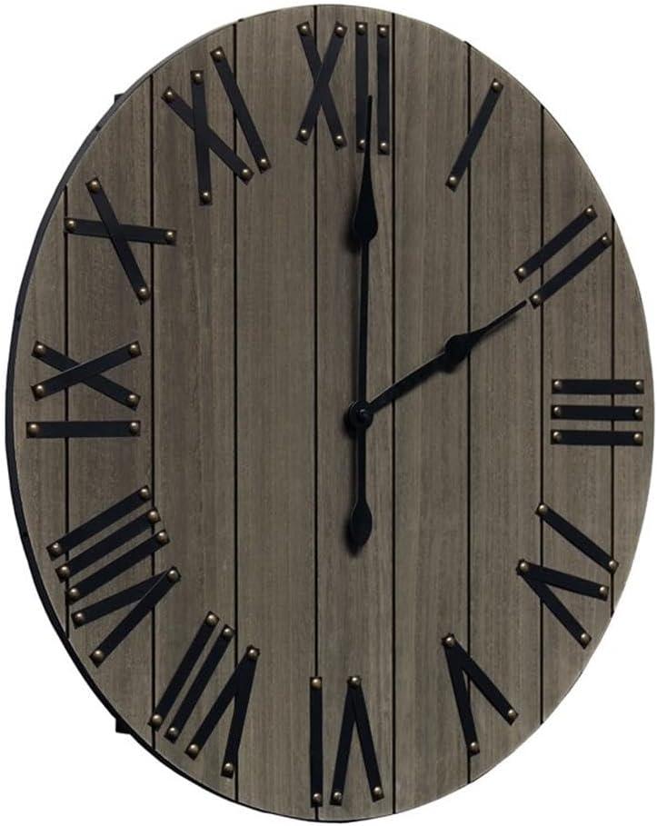 21" Handsome Rustic Farmhouse Wood Wall Clock - Elegant Designs