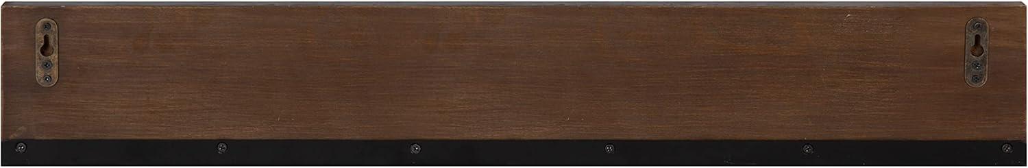 Kate and Laurel Ubbard Rectangle MDF Floating Shelf, 30x4, Walnut Brown