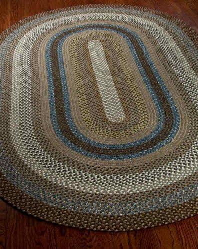 Braided BRD313 Hand Woven Accent Rug - Brown/Multi - 3'x5' Oval - Safavieh.