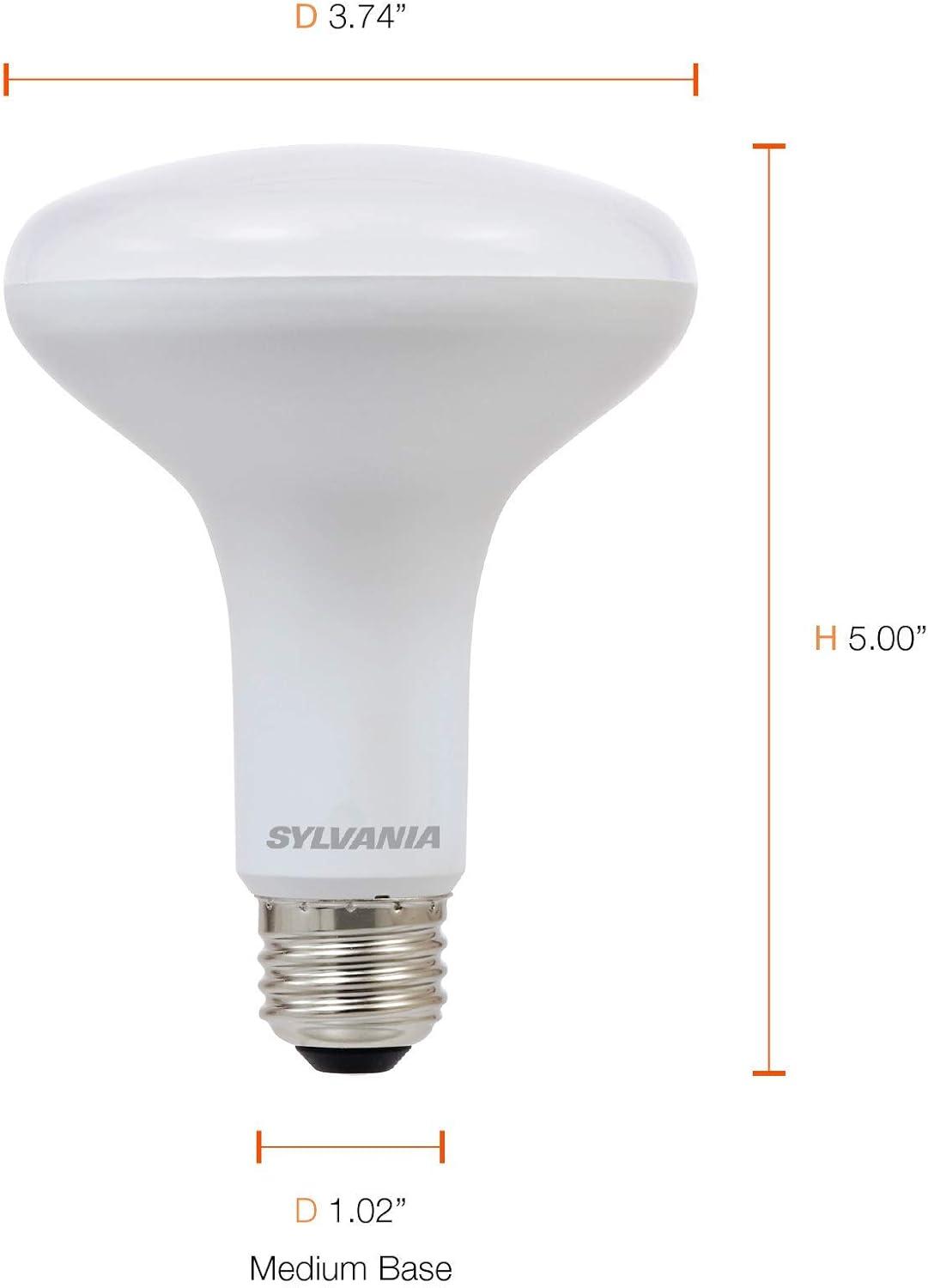 SYLVANIA LED Flood Light Bulb, BR30, 9W, 2700K, Dimmable, Soft White, 2 Pack