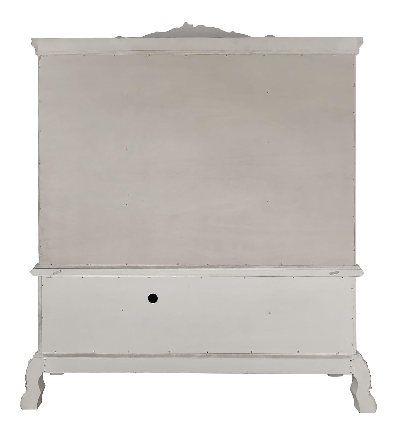 75" Dresden Hutch Tops Bone White Finish - Acme Furniture
