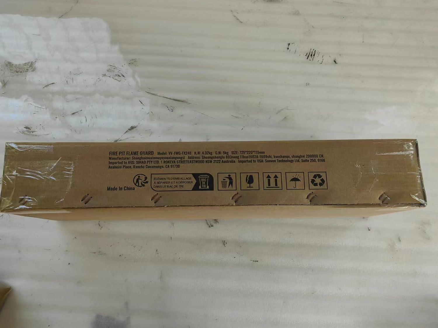 VEVOR Tempered Glass Fire Pit Accessory (Set of 4)