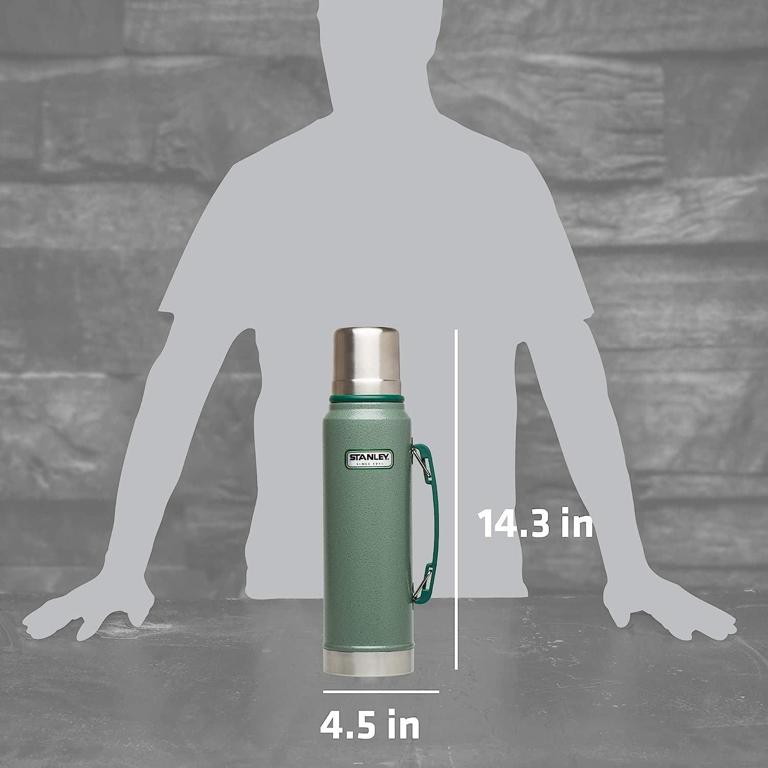 Hammertone Green 16oz Stainless Steel Vacuum Insulated Bottle