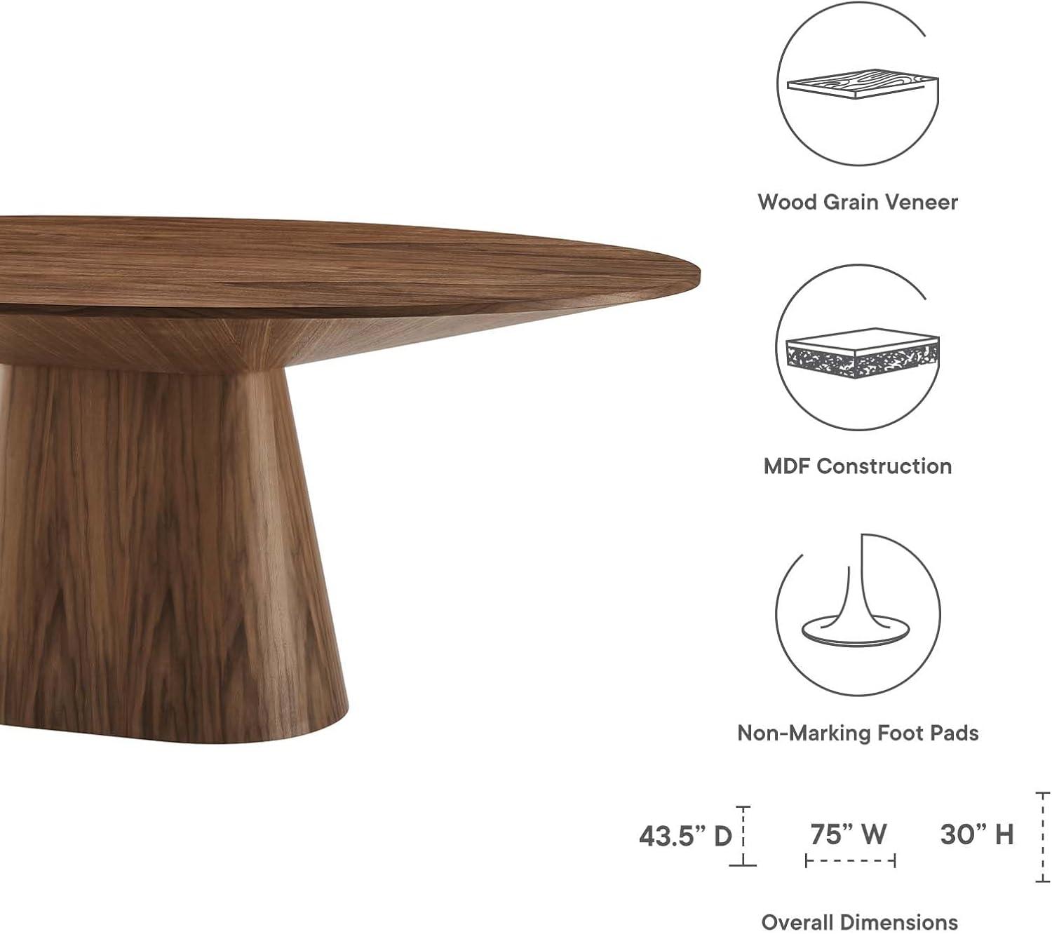 Modway Provision 75" Oval Dining Table