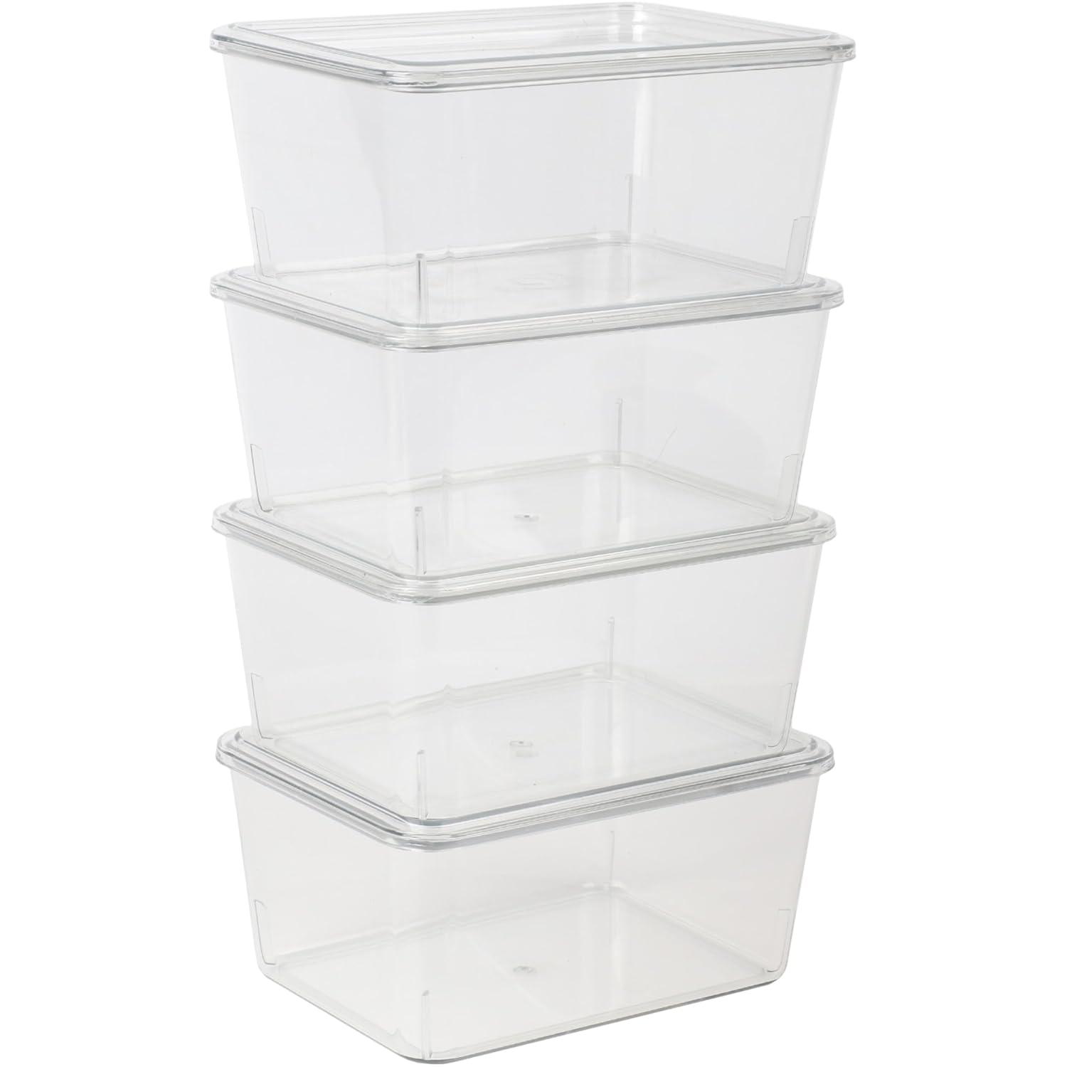 Martha Stewart Martha Stewart Brody Premium Plastic Storage Bins With Lids (Set of 4)