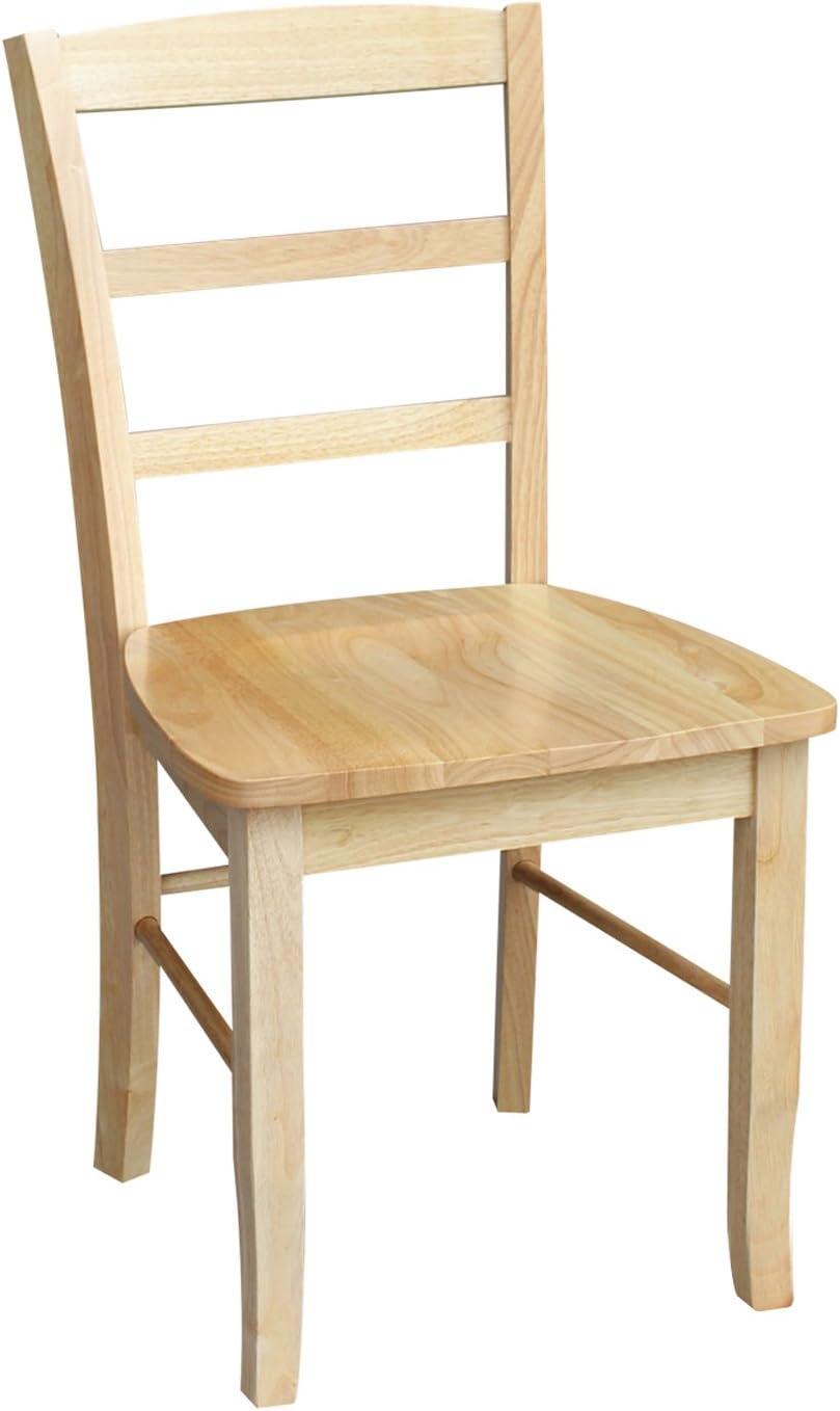 Natural Wood Ladderback High Side Chair Set