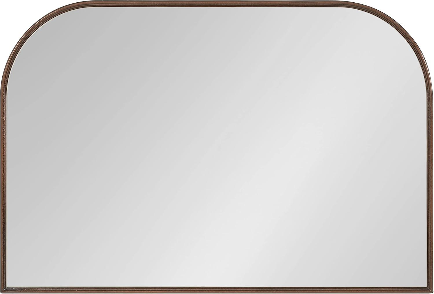 36" x 24" Caskill Framed Arch Wall Mirror Bronze - Kate & Laurel All Things Decor: Mantel Decor, No Assembly Required