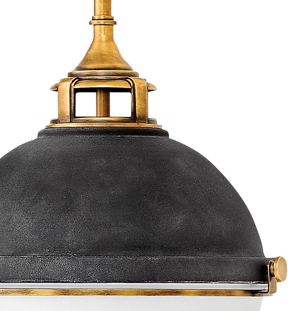 2 Light Small Pendant In Traditional-Industrial Style 13.5 Inches Wide By 14.5 Inches High-Aged Zinc Finish Hinkley Lighting 4834Dz