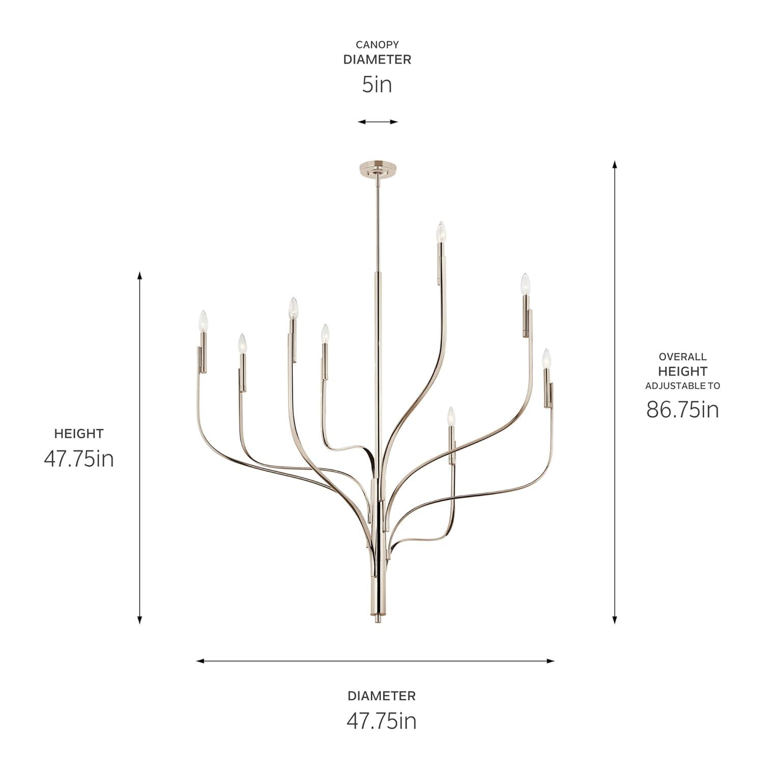 Kichler Lighting - Livadia - 8 Light Chandelier-47.75 Inches Tall and 47.75