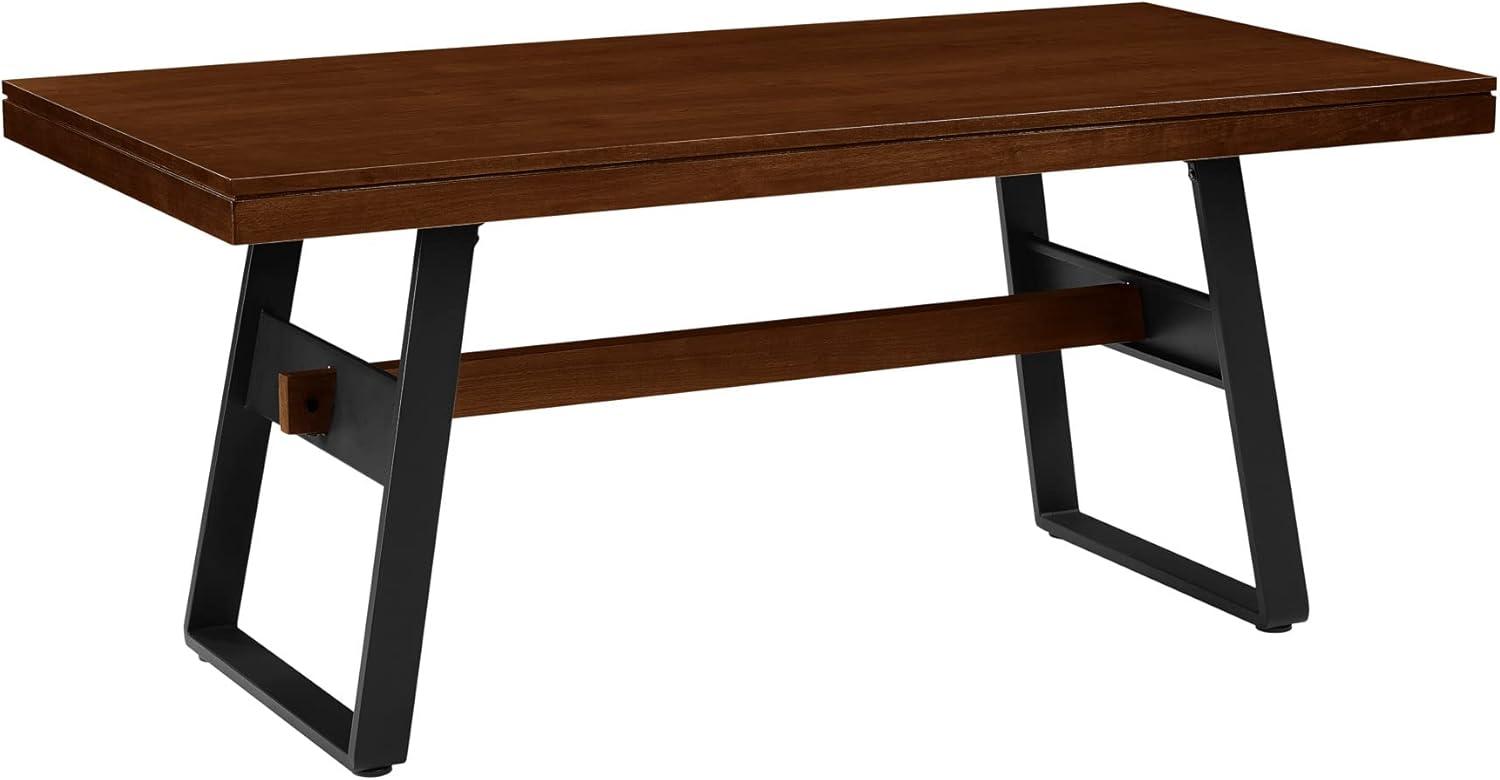 Ash Metal Base Dining Table