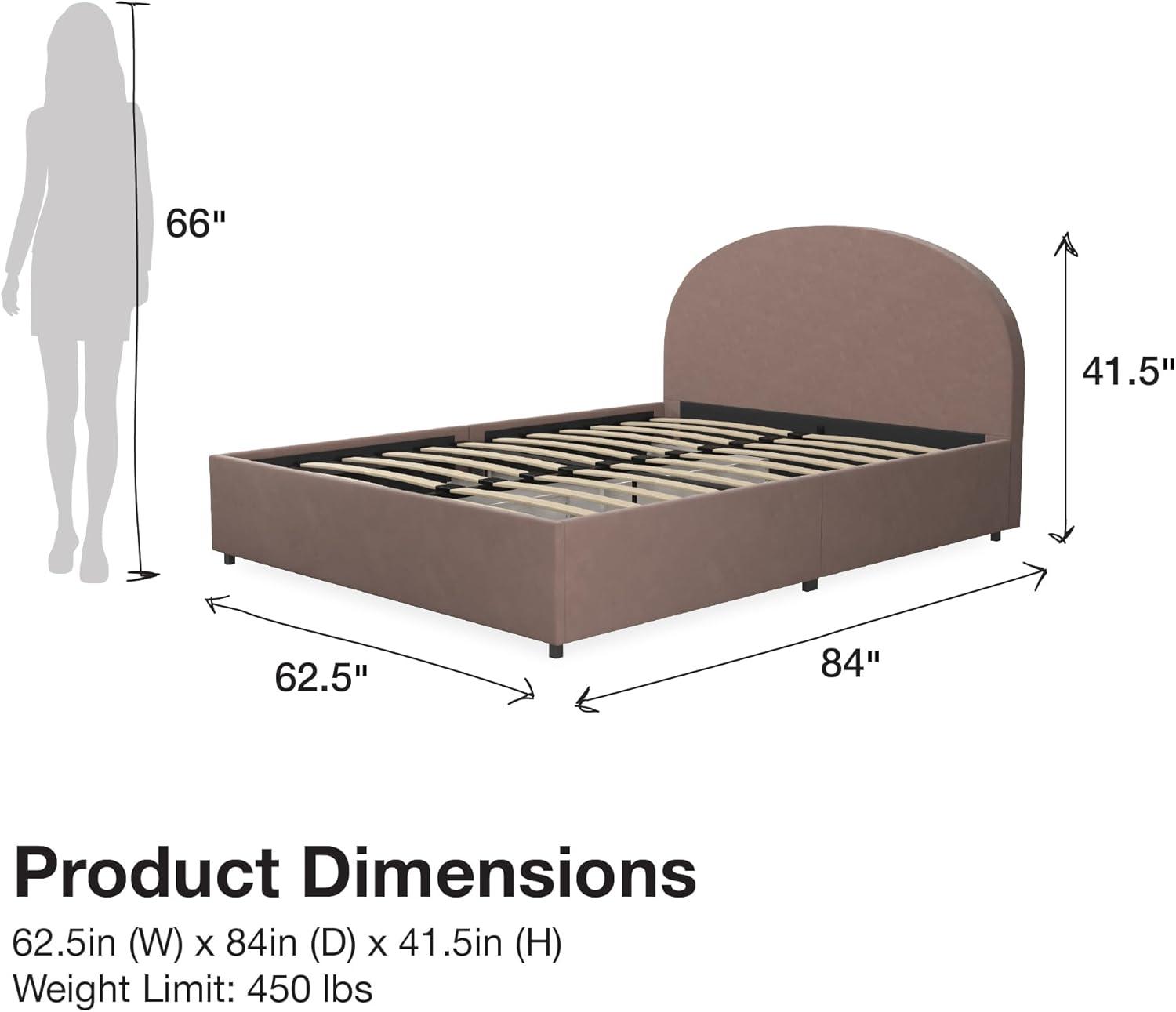 Moon Upholstered Platform Storage Bed