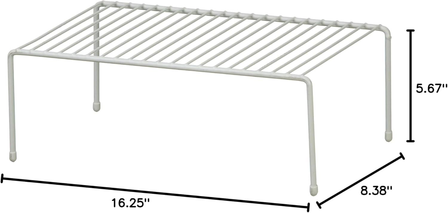 ClosetMaid 16.25'' x 8.38'' x 5.68'' Large Kitchen Wire Shelf Rack Organizer Unit For Countertops, Drawers, Cabinets, and Pantries, White